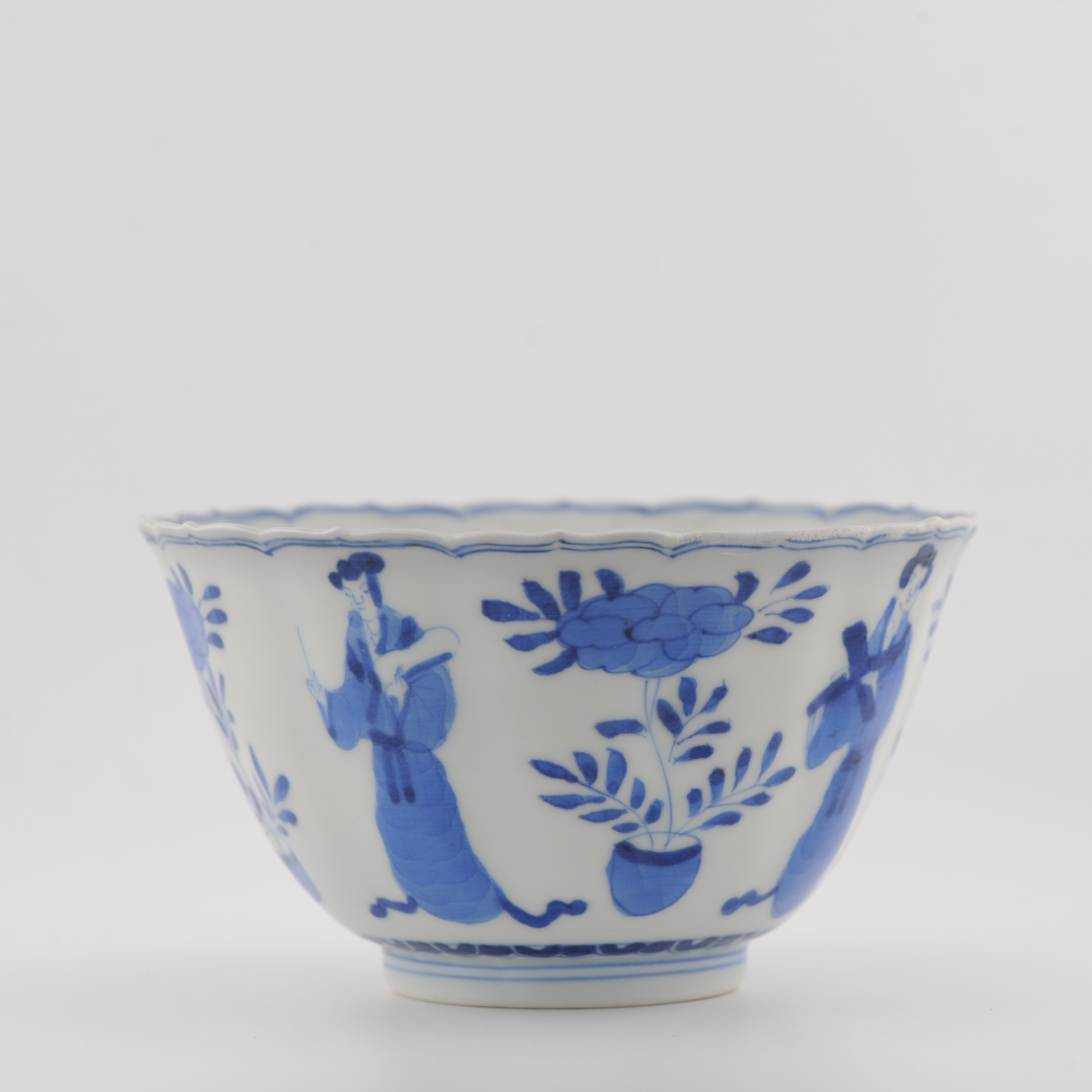Antique Edo/Meiji Period 19th c Japanese Porcelain Bowl Kangxi Revival - Image 9