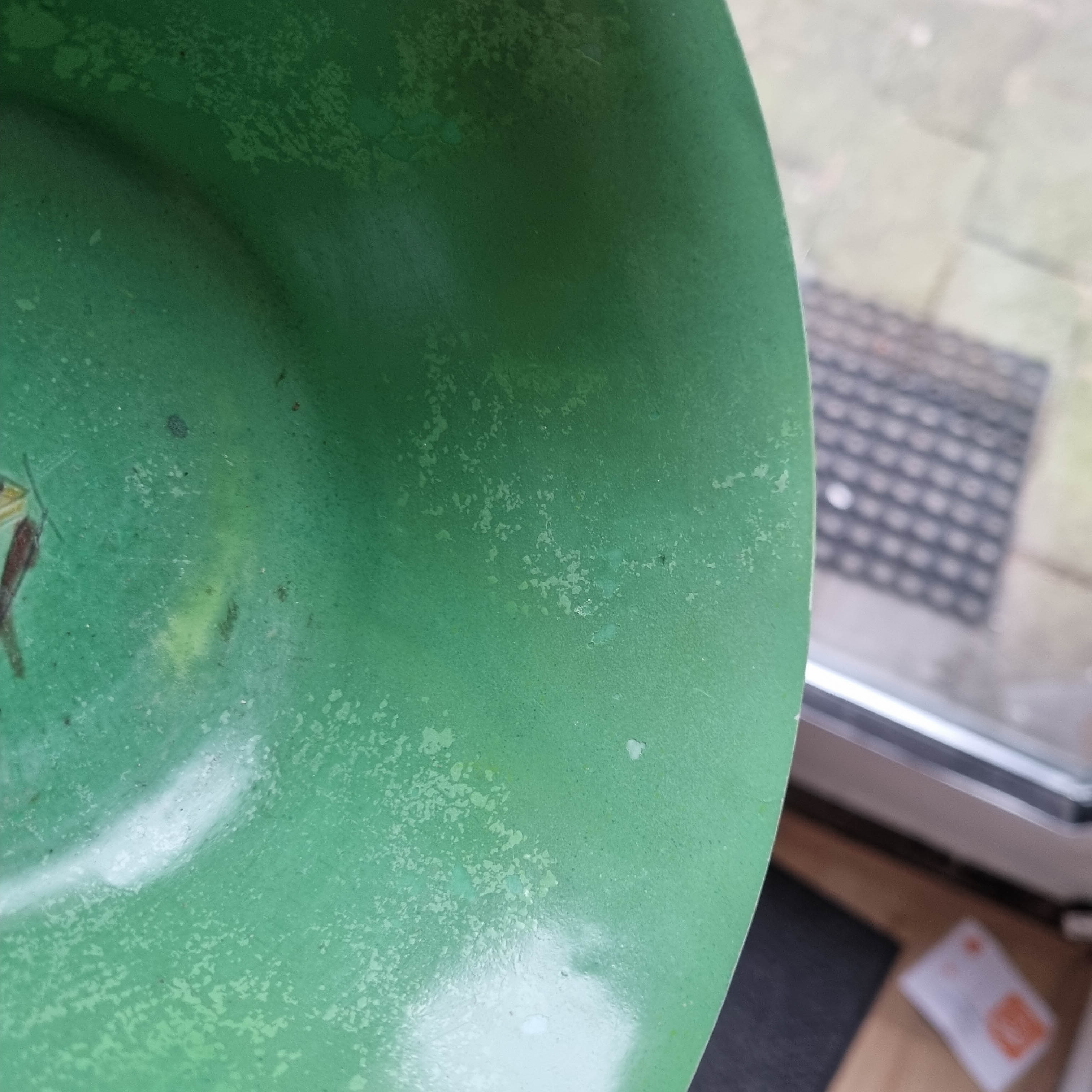 Ca 1700 Kangxi period Chinese Porcelain green-ground 'Brinjal' bowl Floral - Image 14