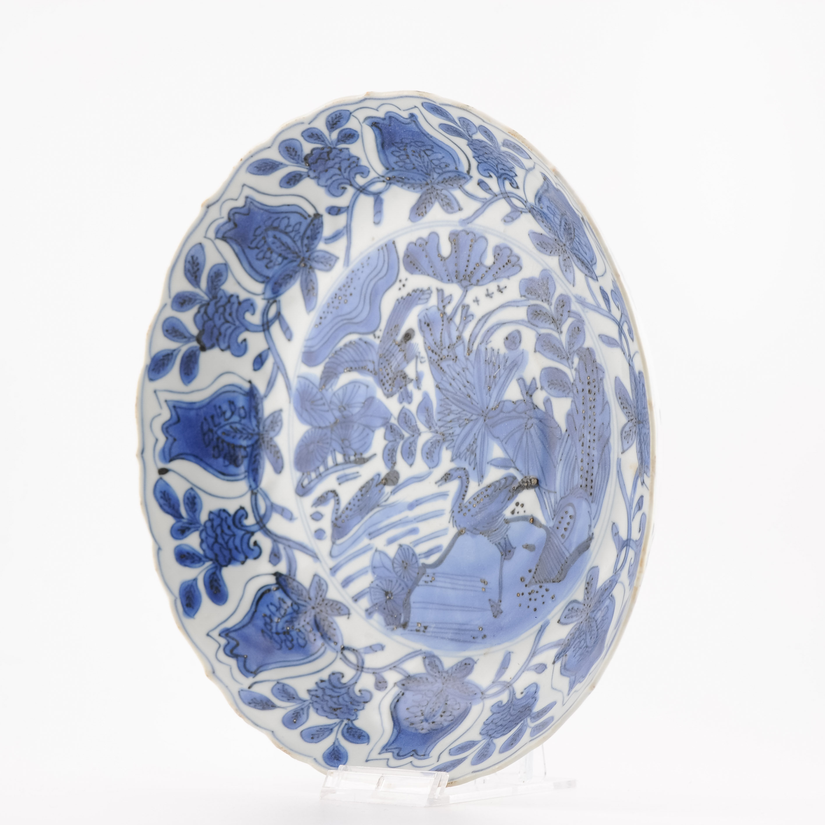 Antique Ming Wanli 1580-1610 Chinese Porcelain Kraak Plate Ducks Fruits - Image 14