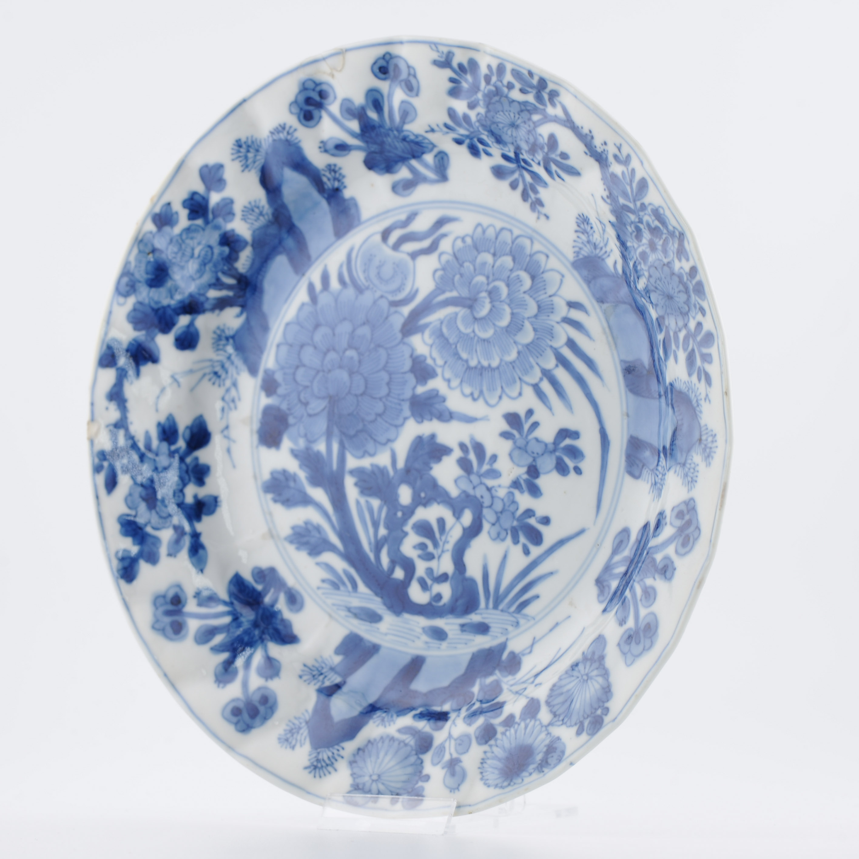 Antique 1680-1700 Chinese Porcelain Plate Kangxi Blue Marked Base - Image 13