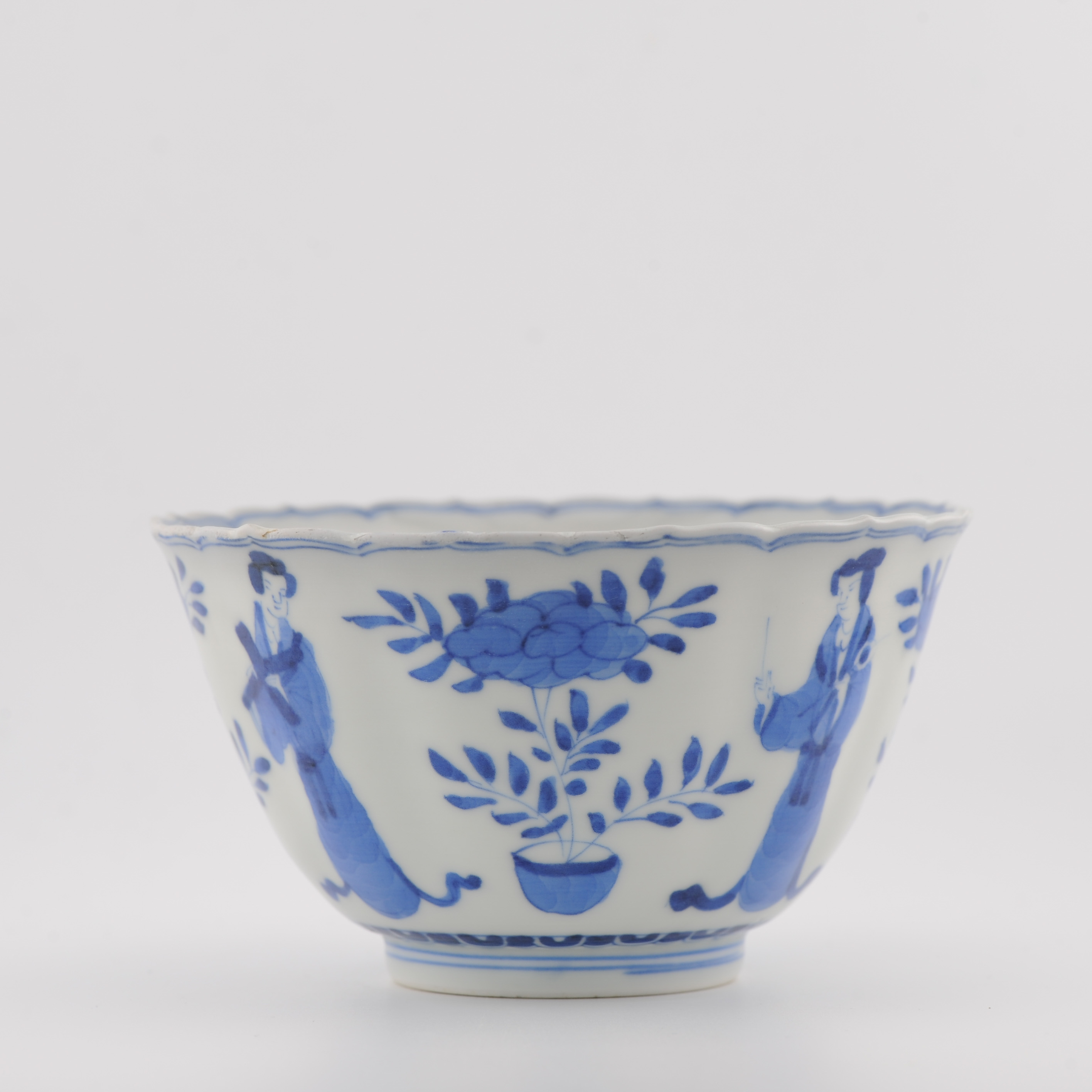 Antique Edo/Meiji Period 19th c Japanese Porcelain Bowl Kangxi Revival - Image 7