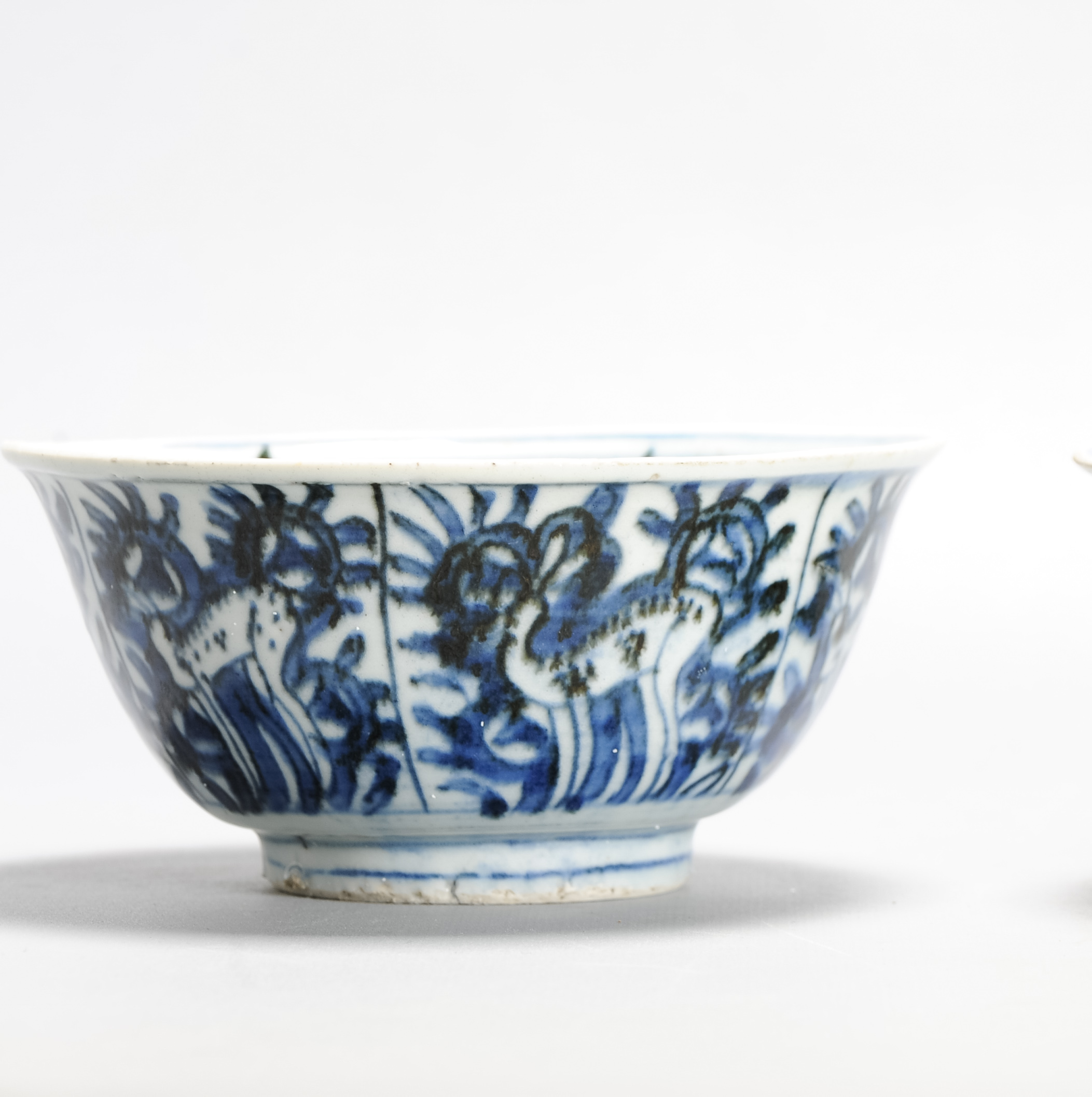 Antique Chinese Ming period Kraak Bowl Deer Wanli or Tianqi Period - Image 7