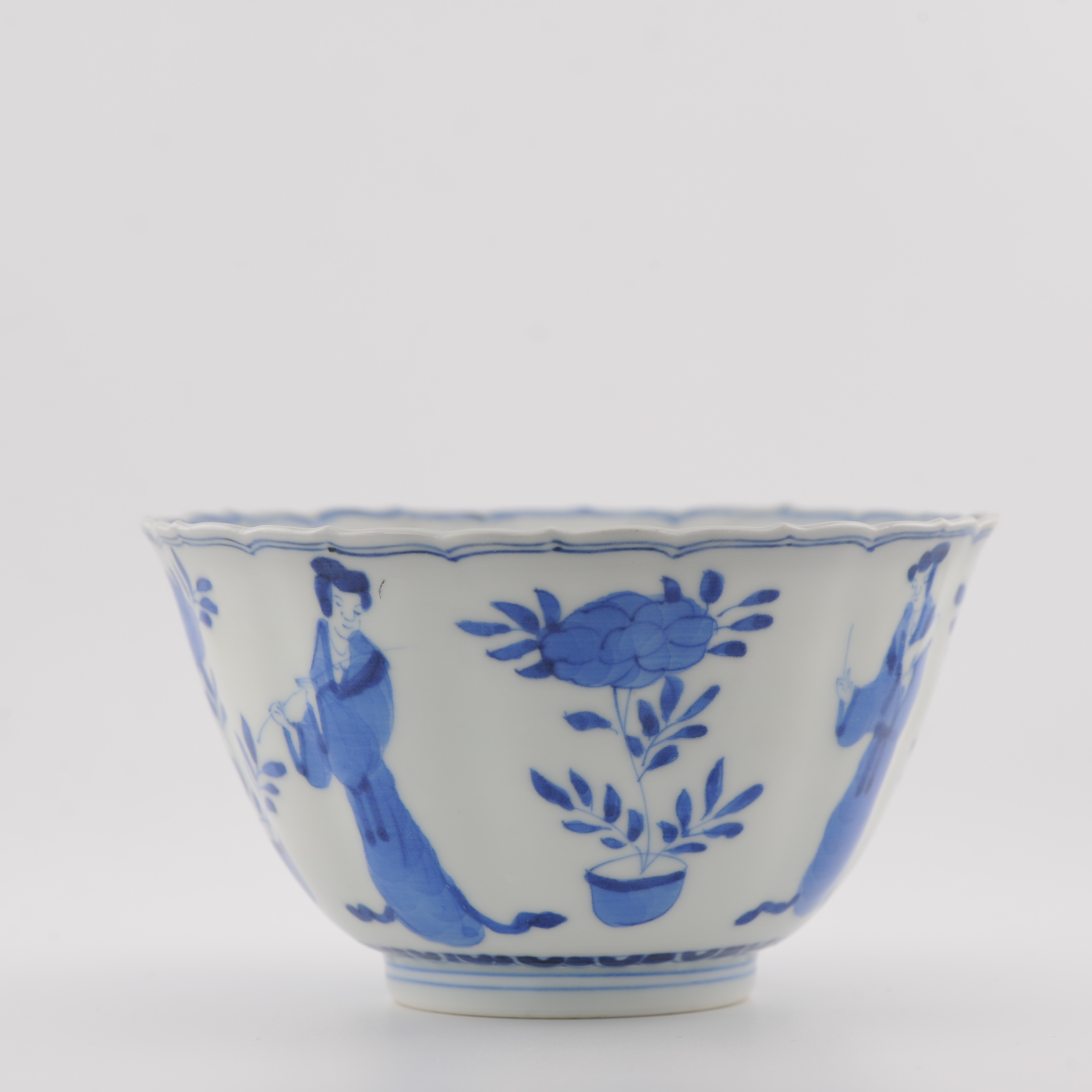 Antique Edo/Meiji Period 19th c Japanese Porcelain Bowl Kangxi Revival - Image 11