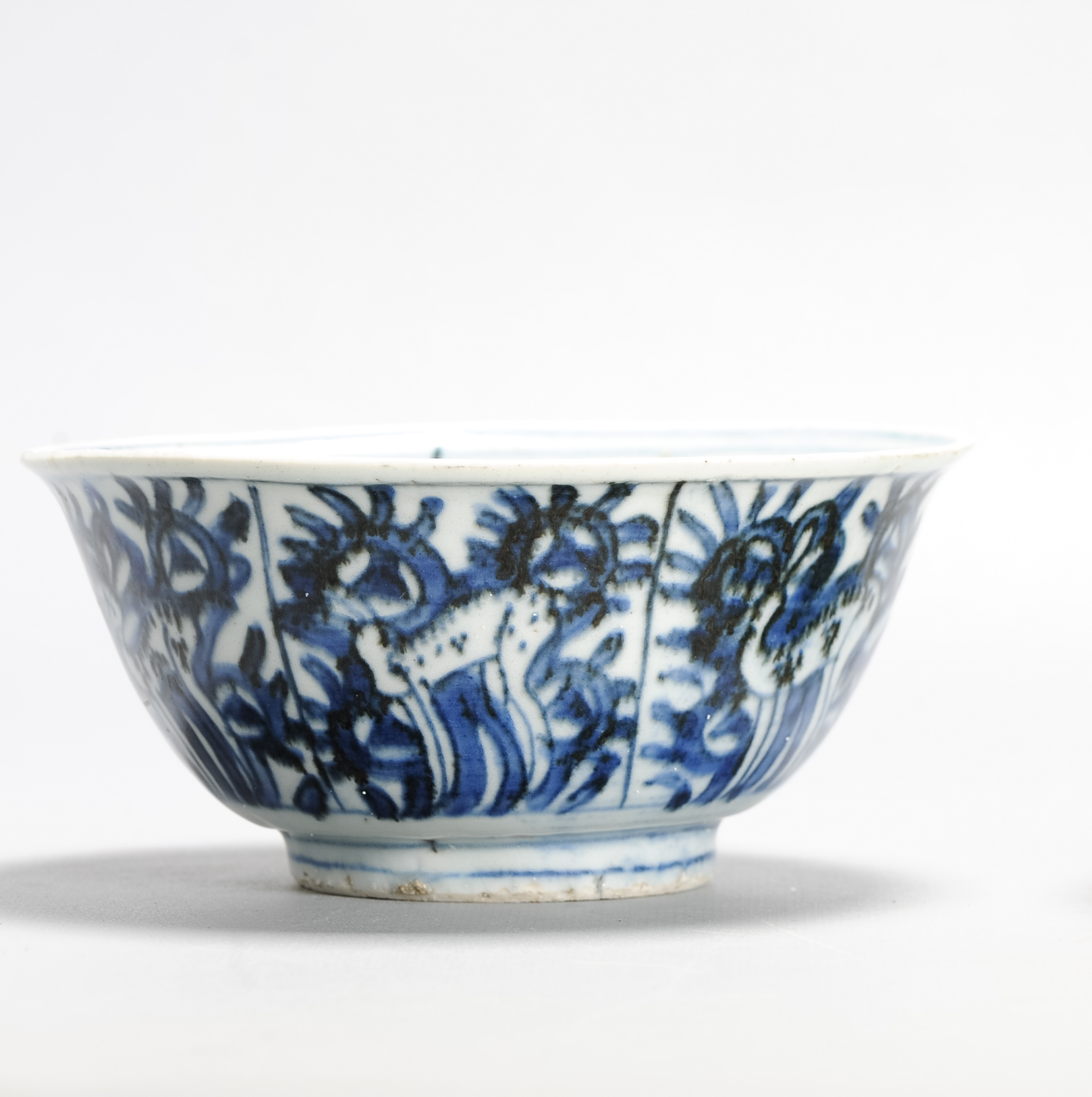 Antique Chinese Ming period Kraak Bowl Deer Wanli or Tianqi Period - Image 8