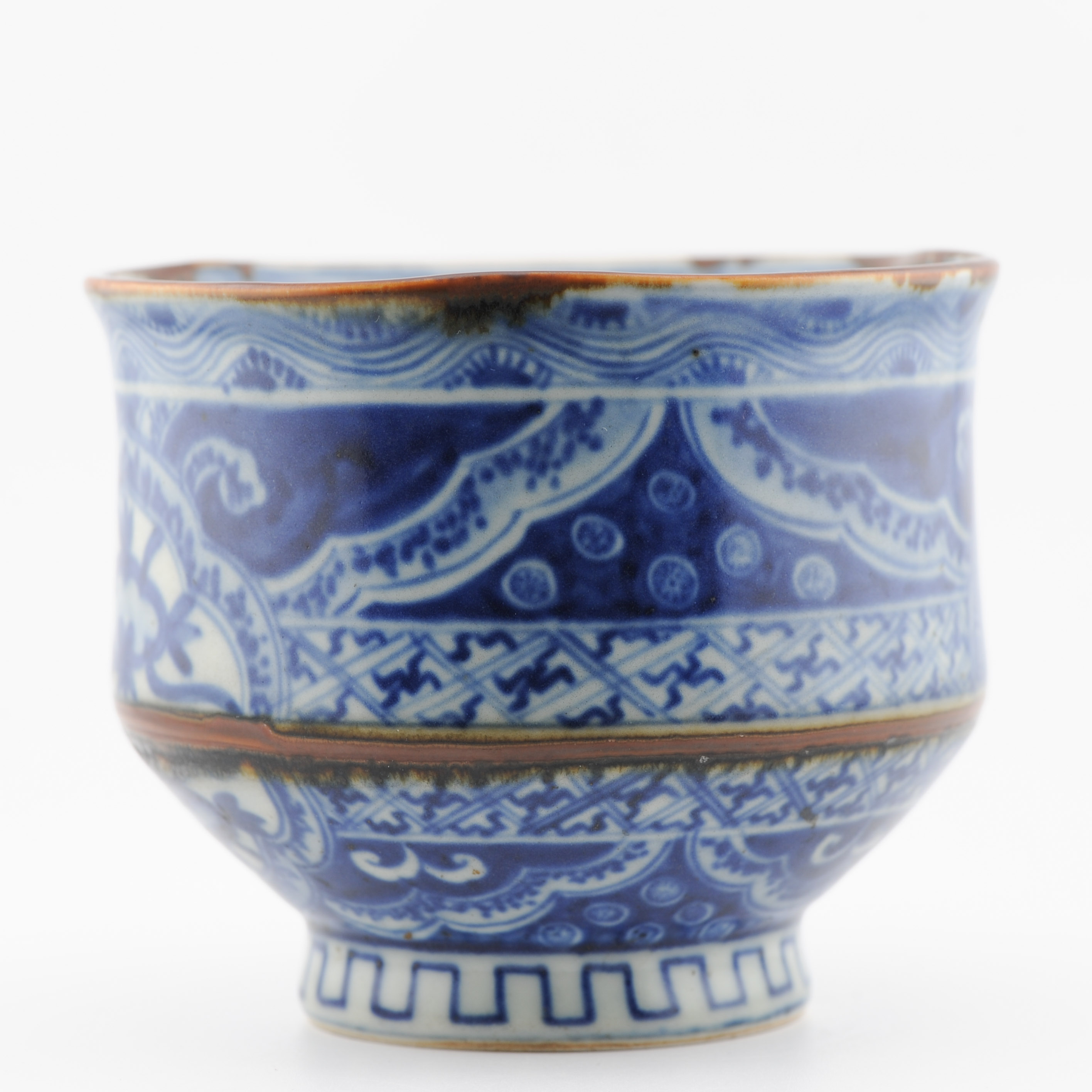 Antique 19c Edo Period/Meiji Japanese Porcelain Bowl Cup Shonzui Style Marked - Image 2