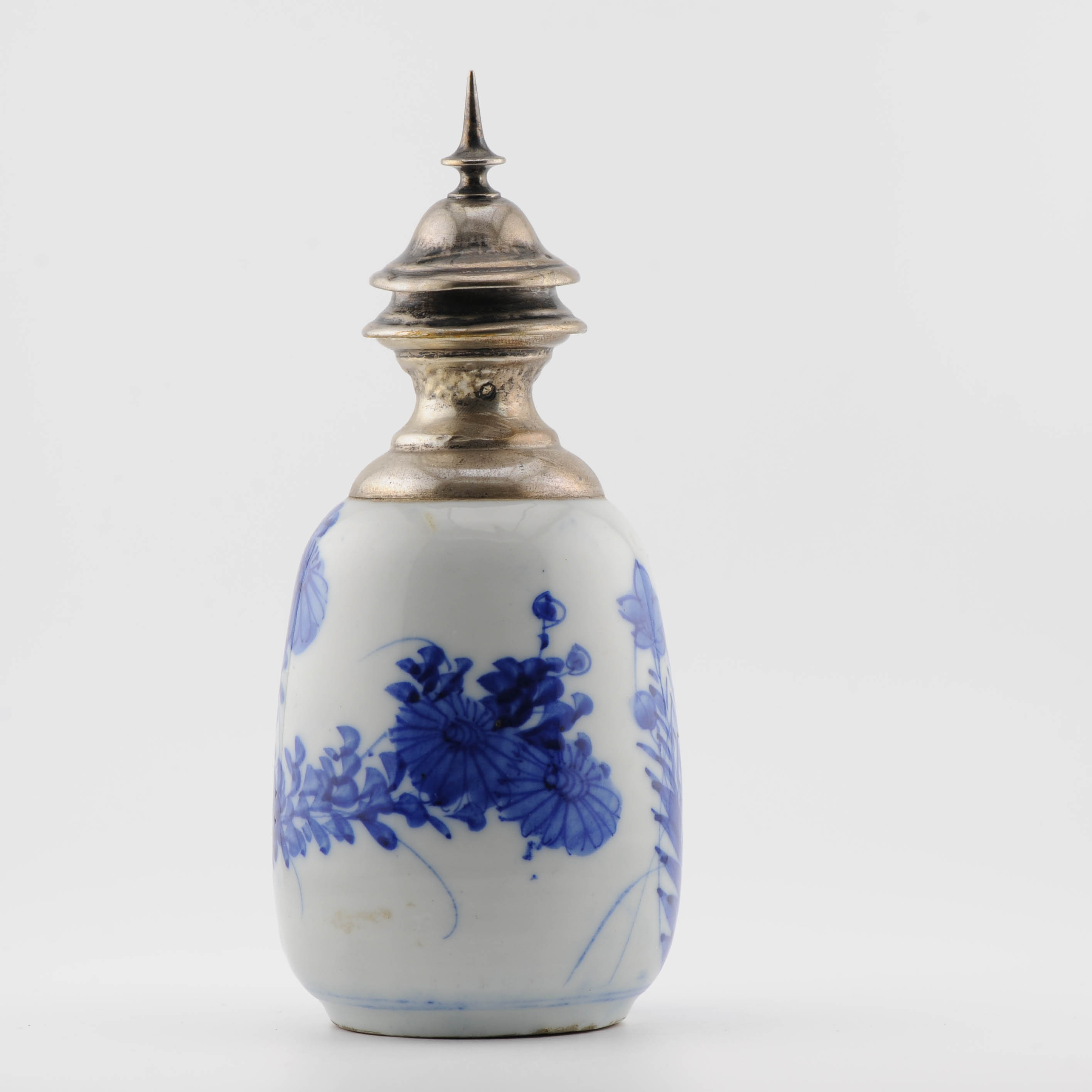Antique Edo/Meiji Period 19th c Japanese Porcelain Vase made into A tea caddy - Image 6