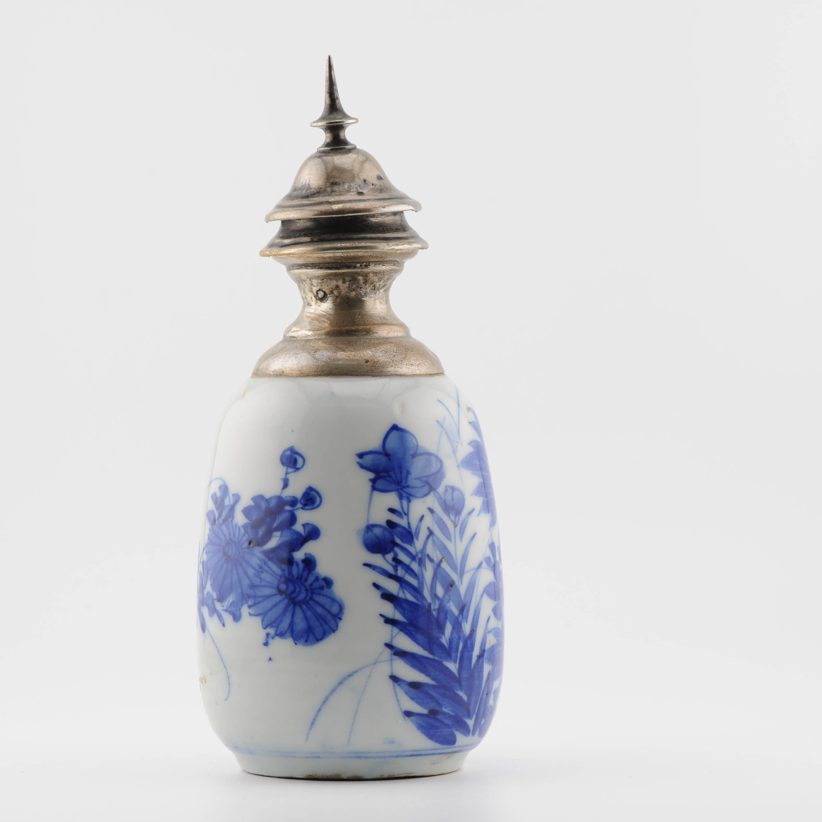 Antique Edo/Meiji Period 19th c Japanese Porcelain Vase made into A tea caddy - Image 5