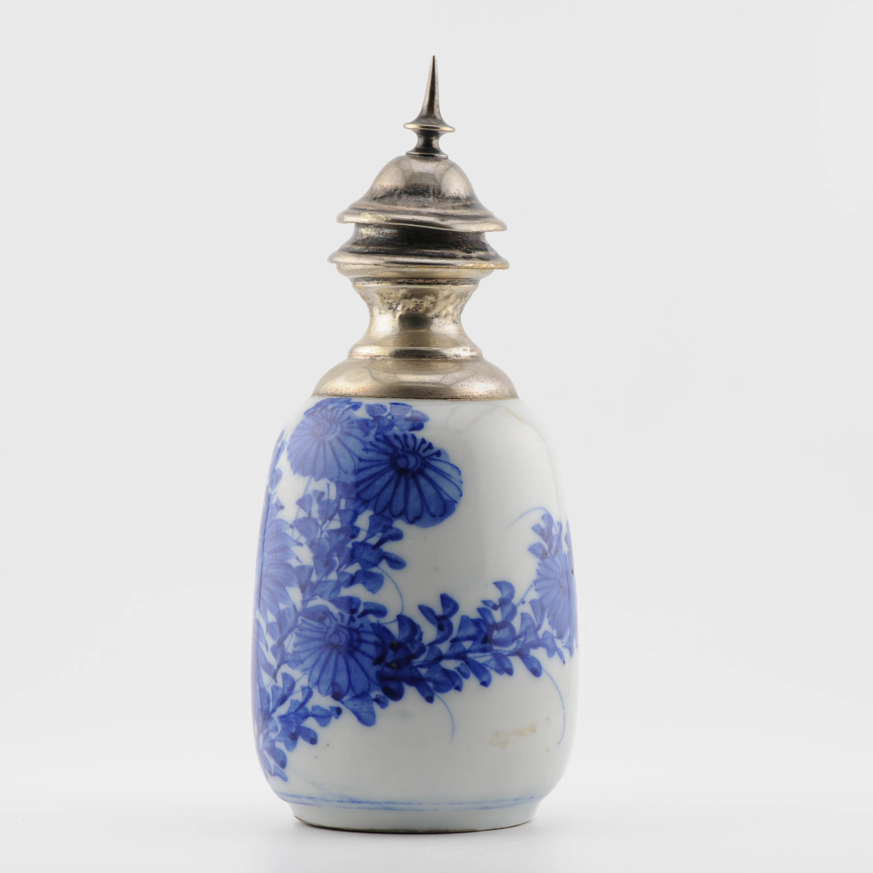 Antique Edo/Meiji Period 19th c Japanese Porcelain Vase made into A tea caddy - Image 8