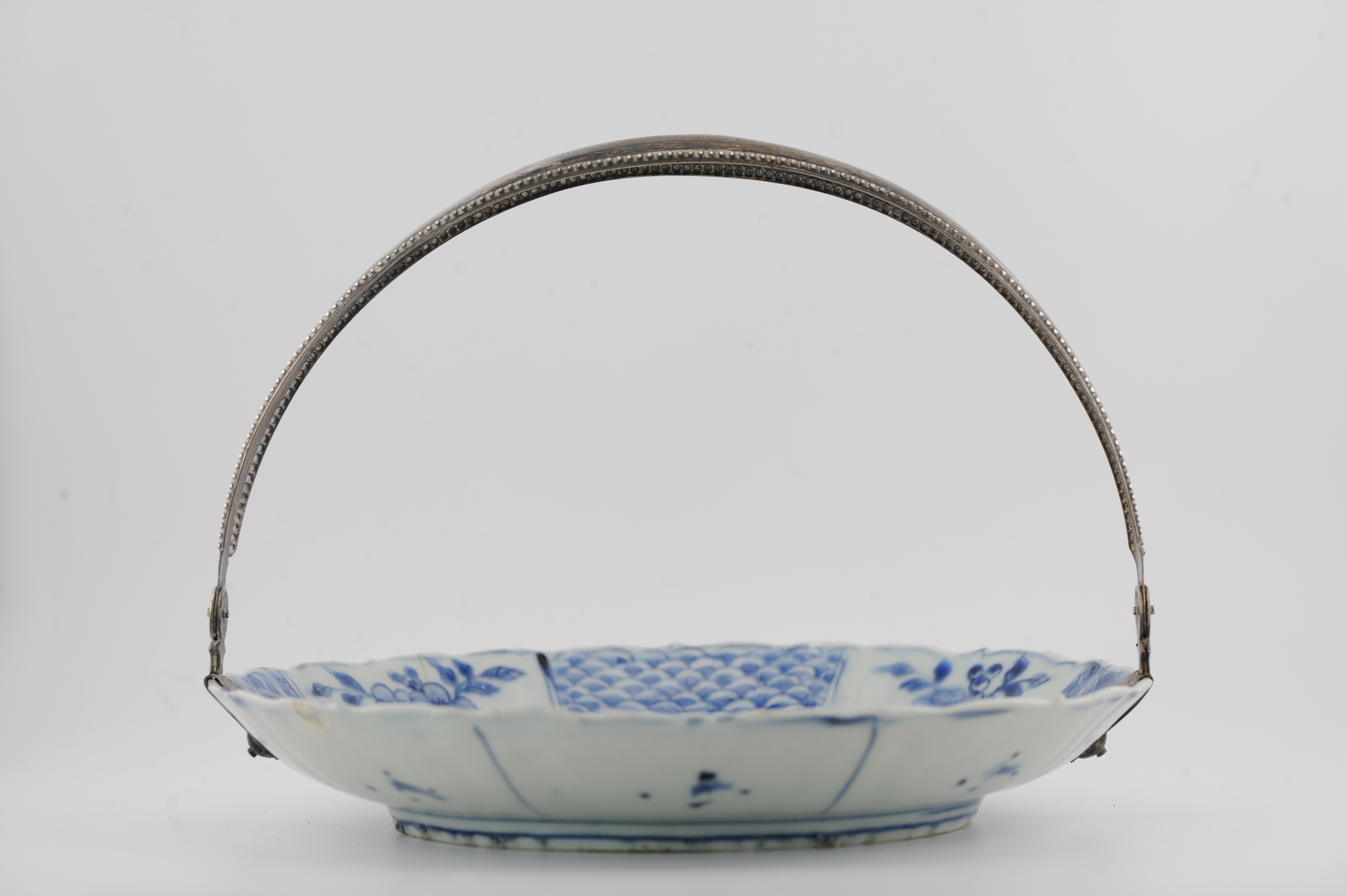 Antique Ming 1580-1620 Chinese Porcelain Wanli Kraak Plate FLOWER BASKETS - Image 3