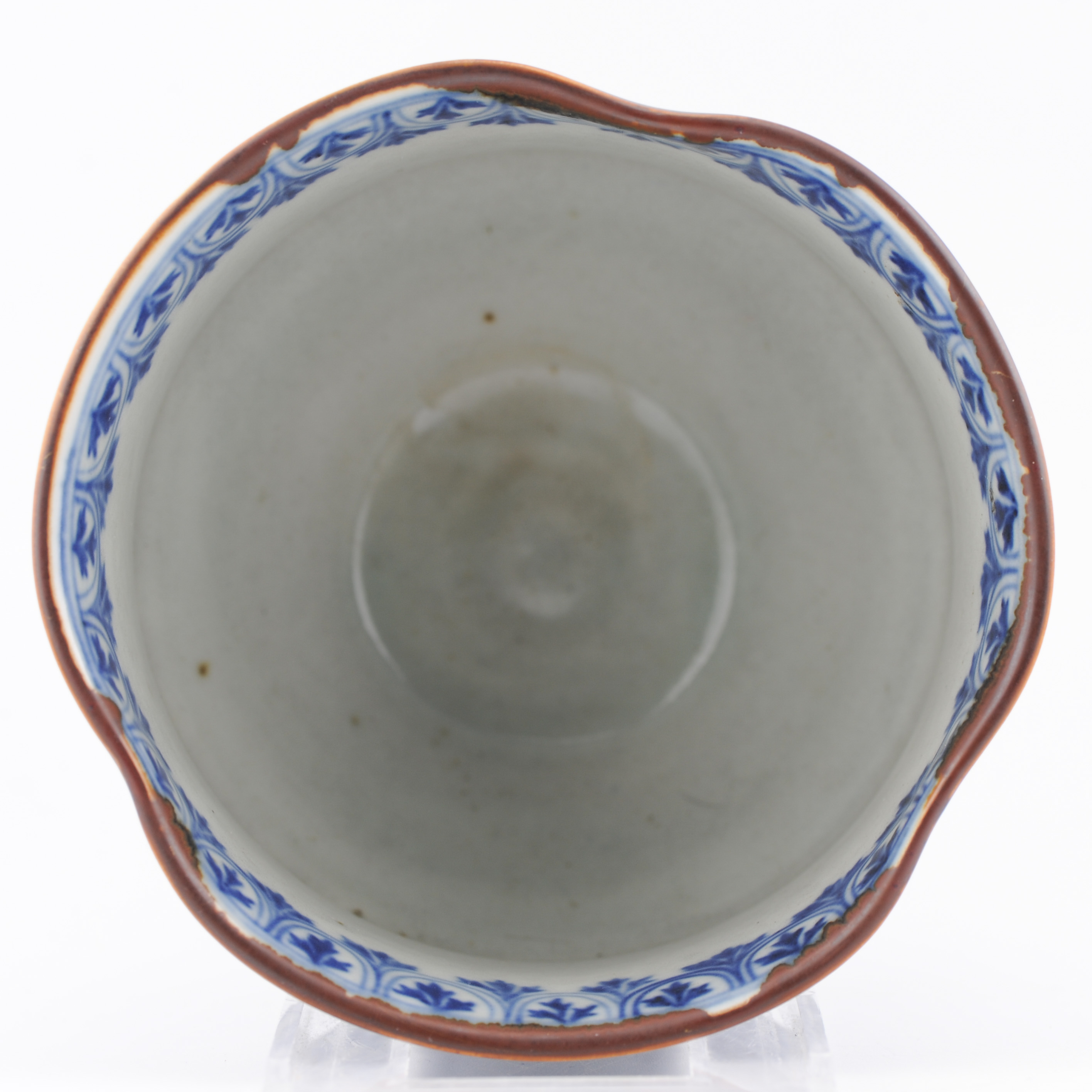 Antique 19c Edo Period/Meiji Japanese Porcelain Bowl Cup Shonzui Style Marked - Image 4