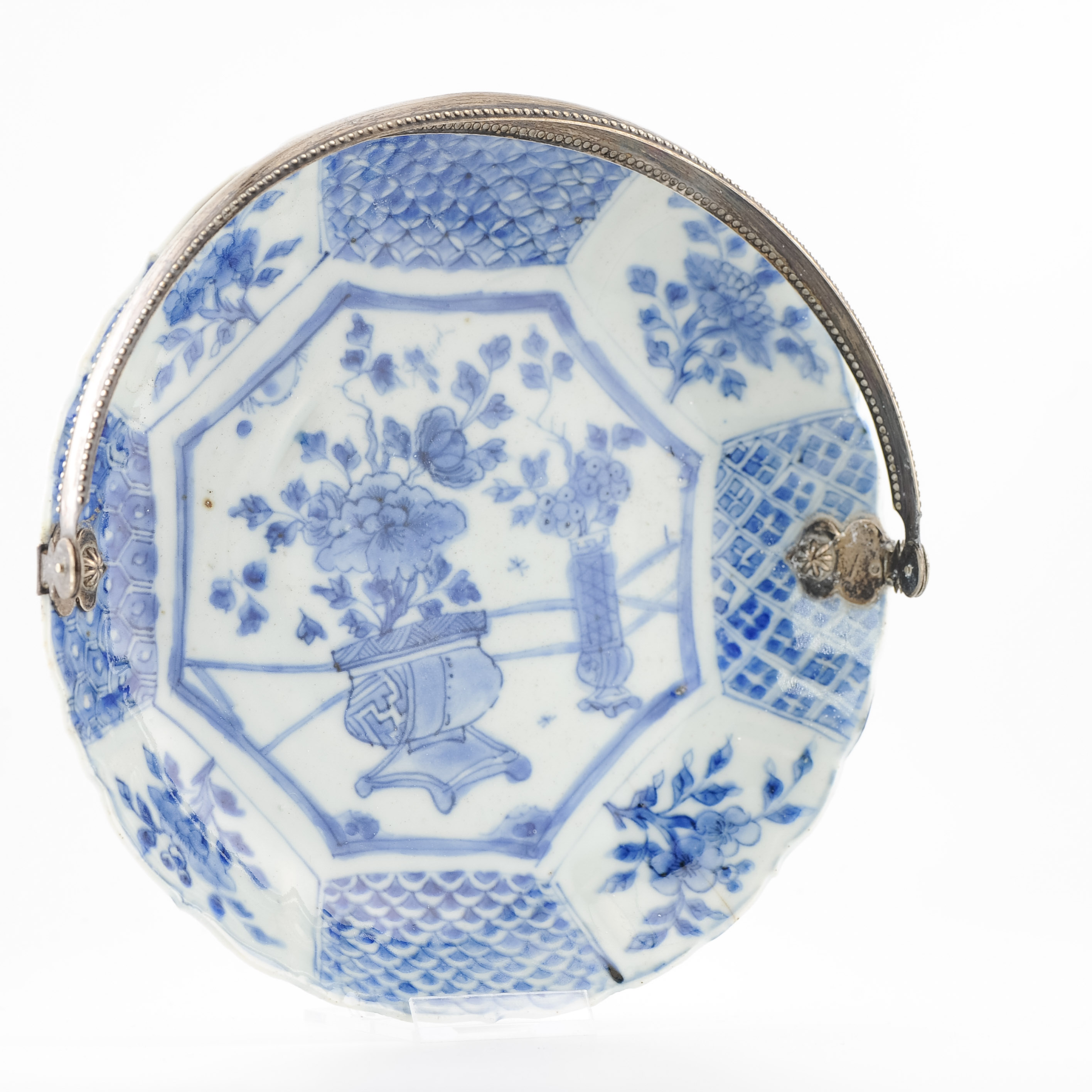 Antique Ming 1580-1620 Chinese Porcelain Wanli Kraak Plate FLOWER BASKETS - Image 7