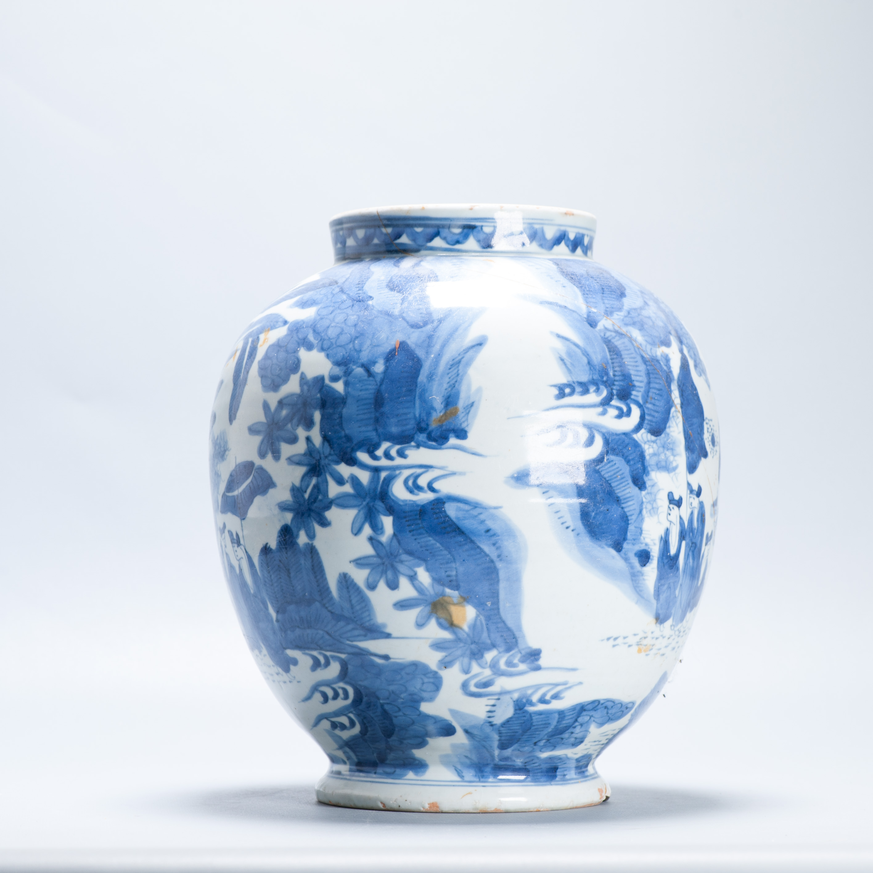 Antique Ko-Imari Edo Period 1660-1680 Century Japanese Porcelain Vase Arita - Image 6