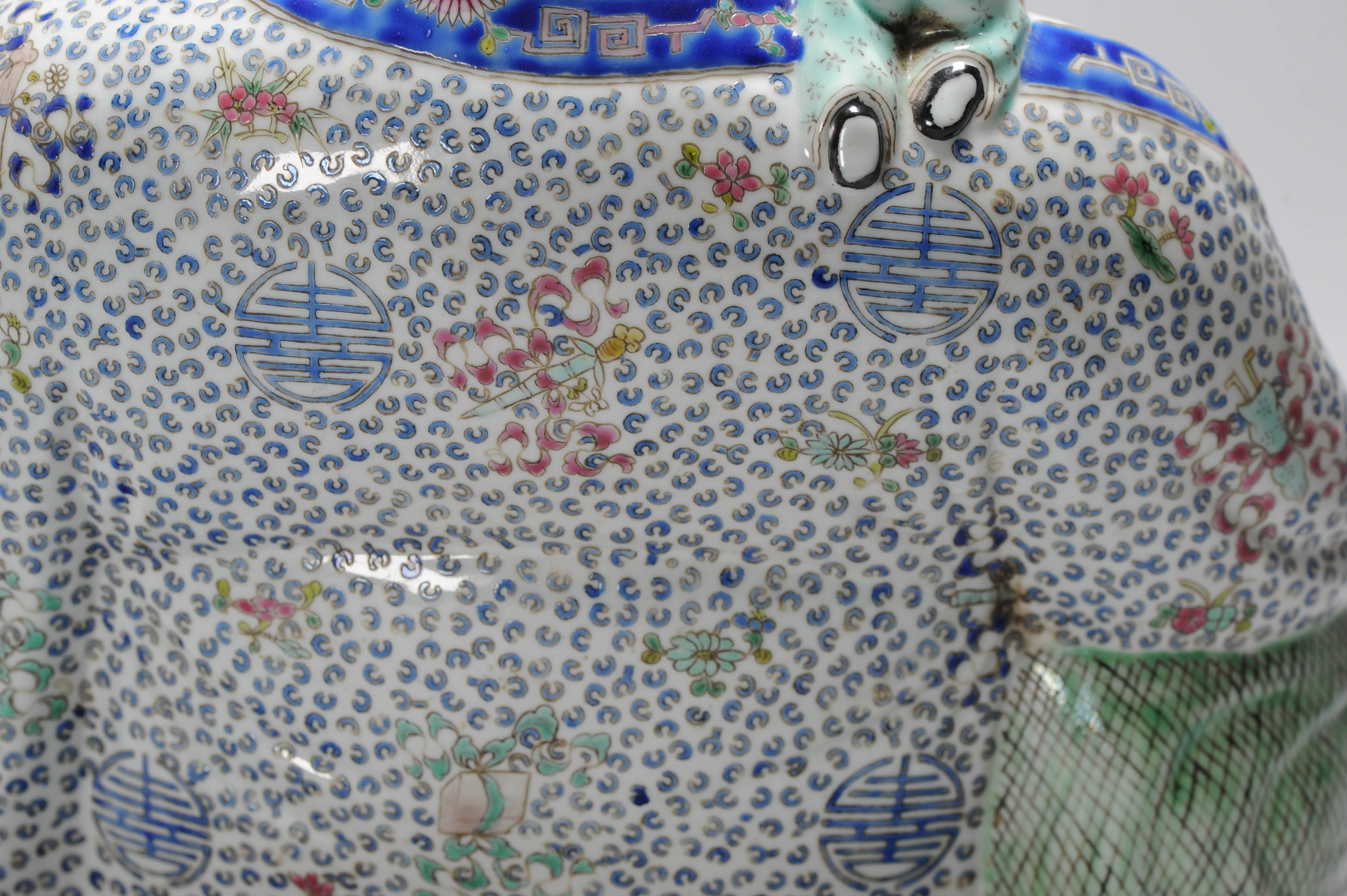Antique Republic Period 1912-1949 Chinese Porcelain Laughing Buddha - Image 2