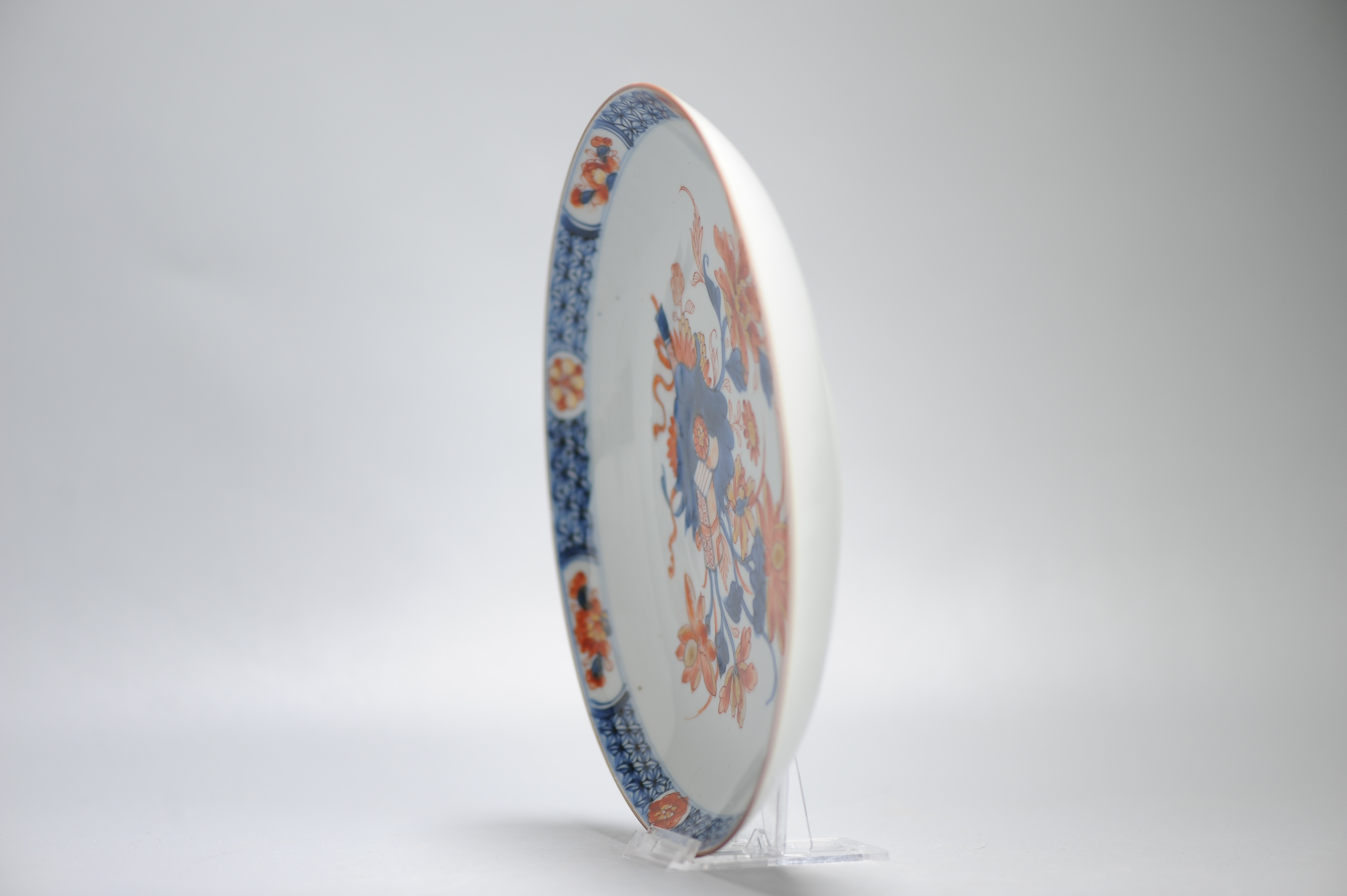Perfect Antique 18C Antique Kangxi Yongzheng Chinese Porcelain Imari Plate - Image 20