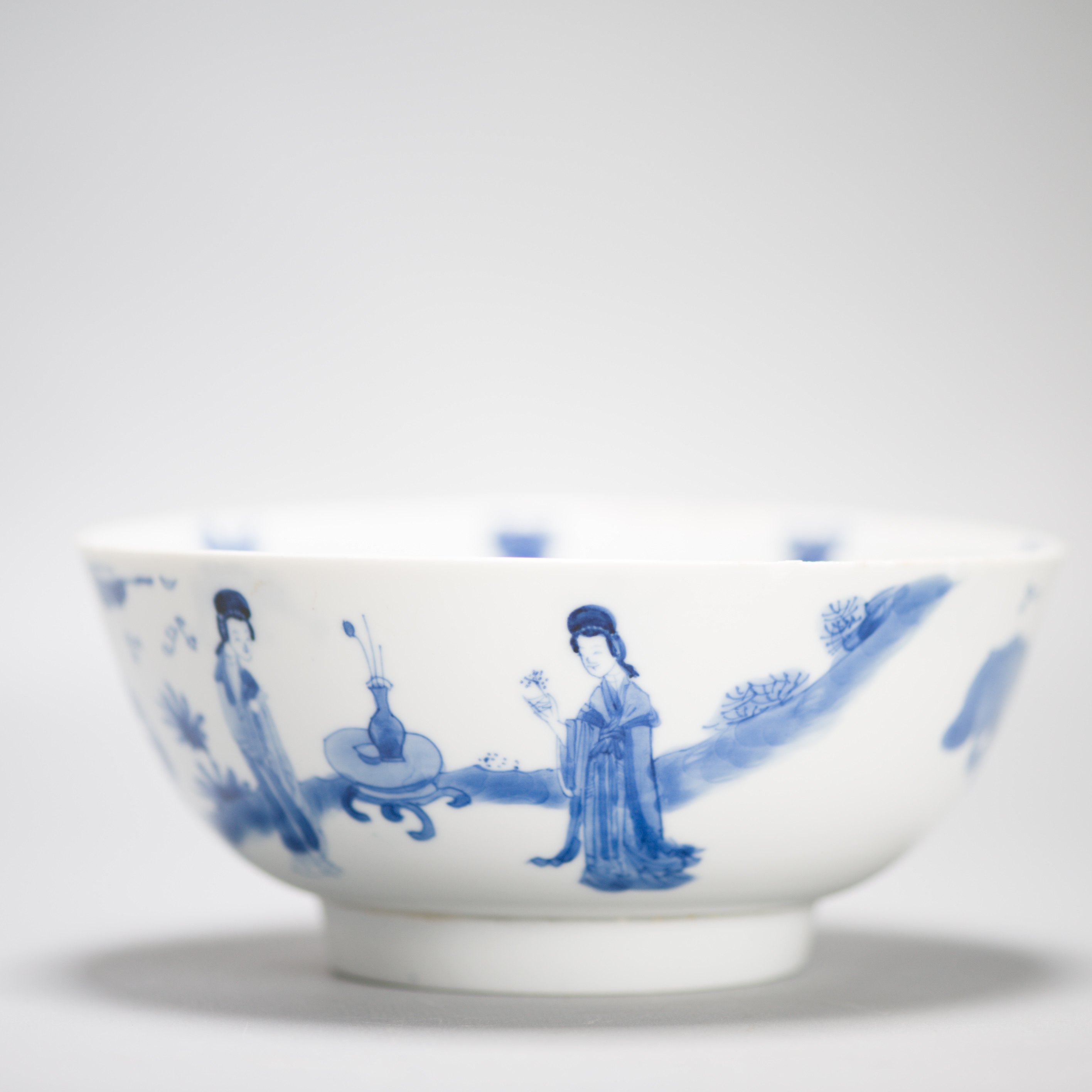 Kangxi period Chinese porcelain Bowl Figures Flowers Objects Chenghua Mark - Image 11