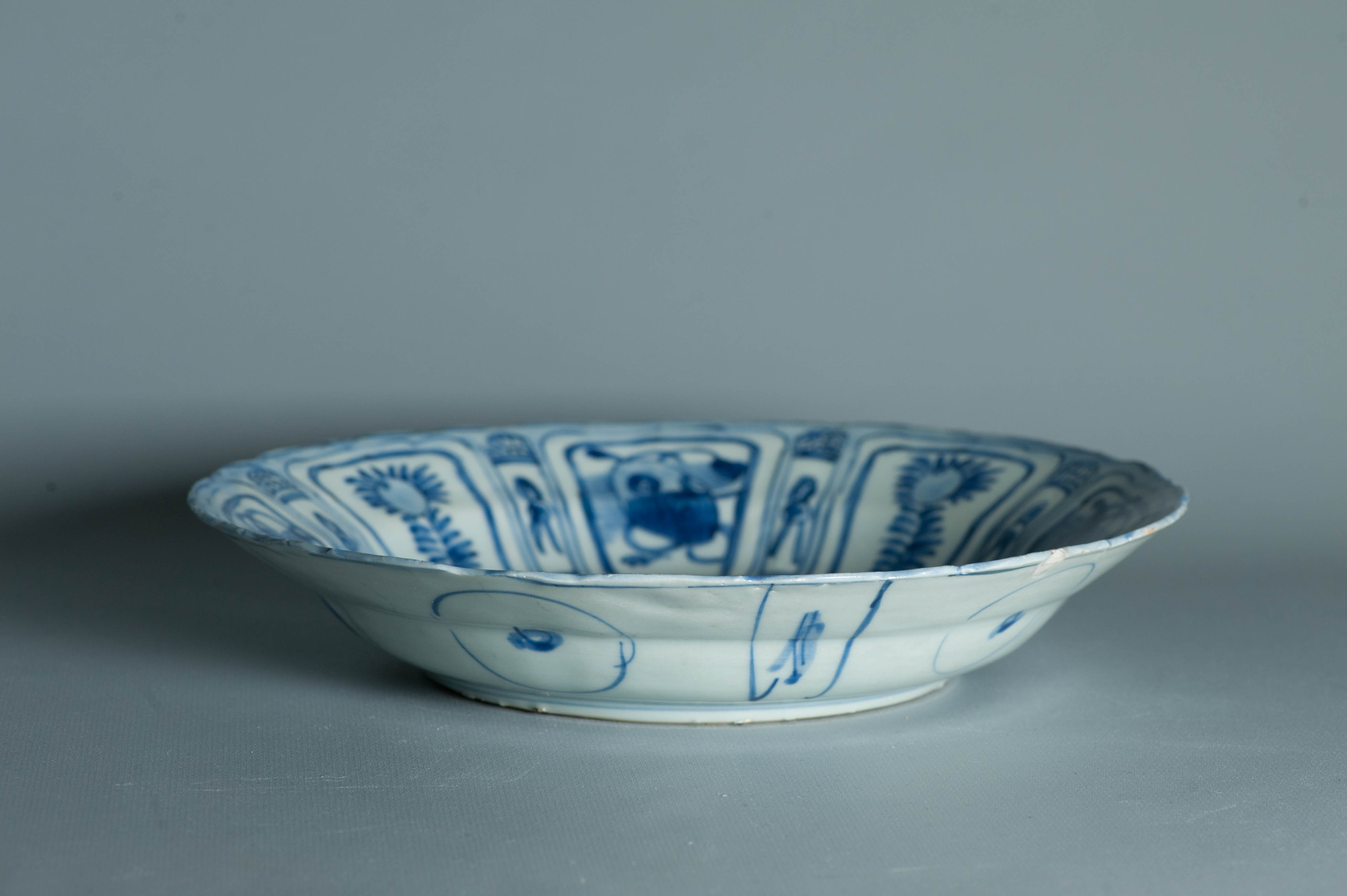 Wanli Antique Ming Period Chinese Porcelain Kraak Bird on Rock Plate China - Image 11