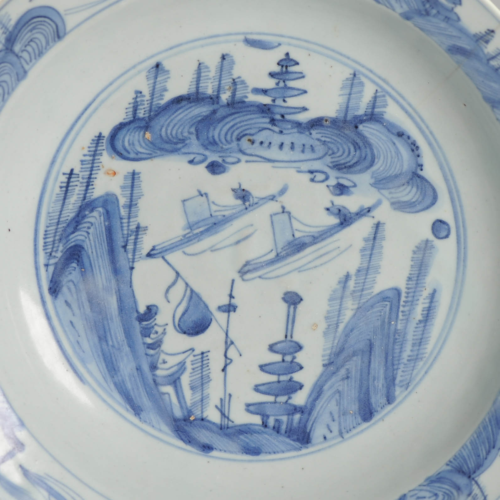 Large Antique Chinese Porcelain 16th century Jiajing Period plate China Ming - Image 7