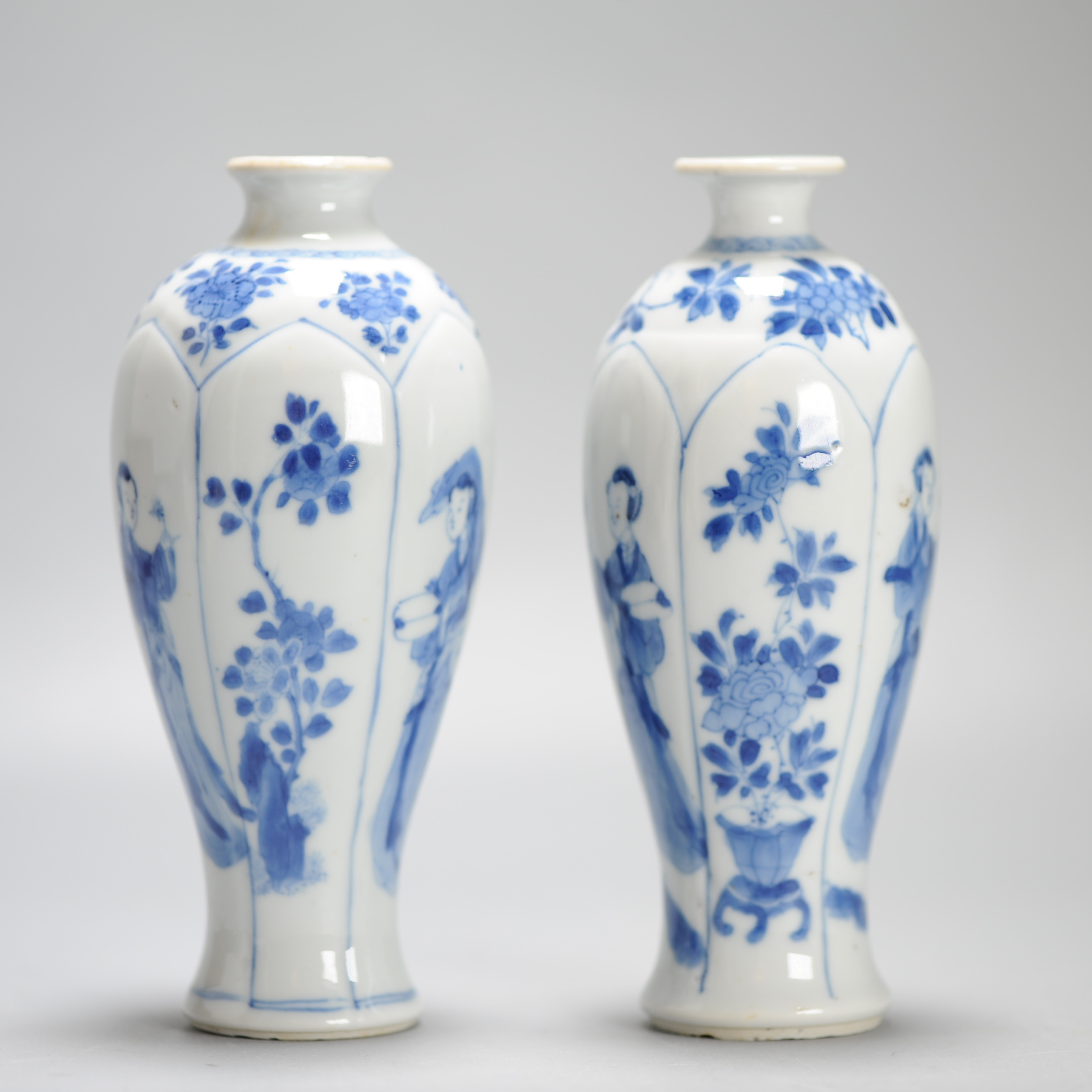 Antique Chinese Porcelain Vases With Figural Scene Kangxi Period YU Mark - Image 8