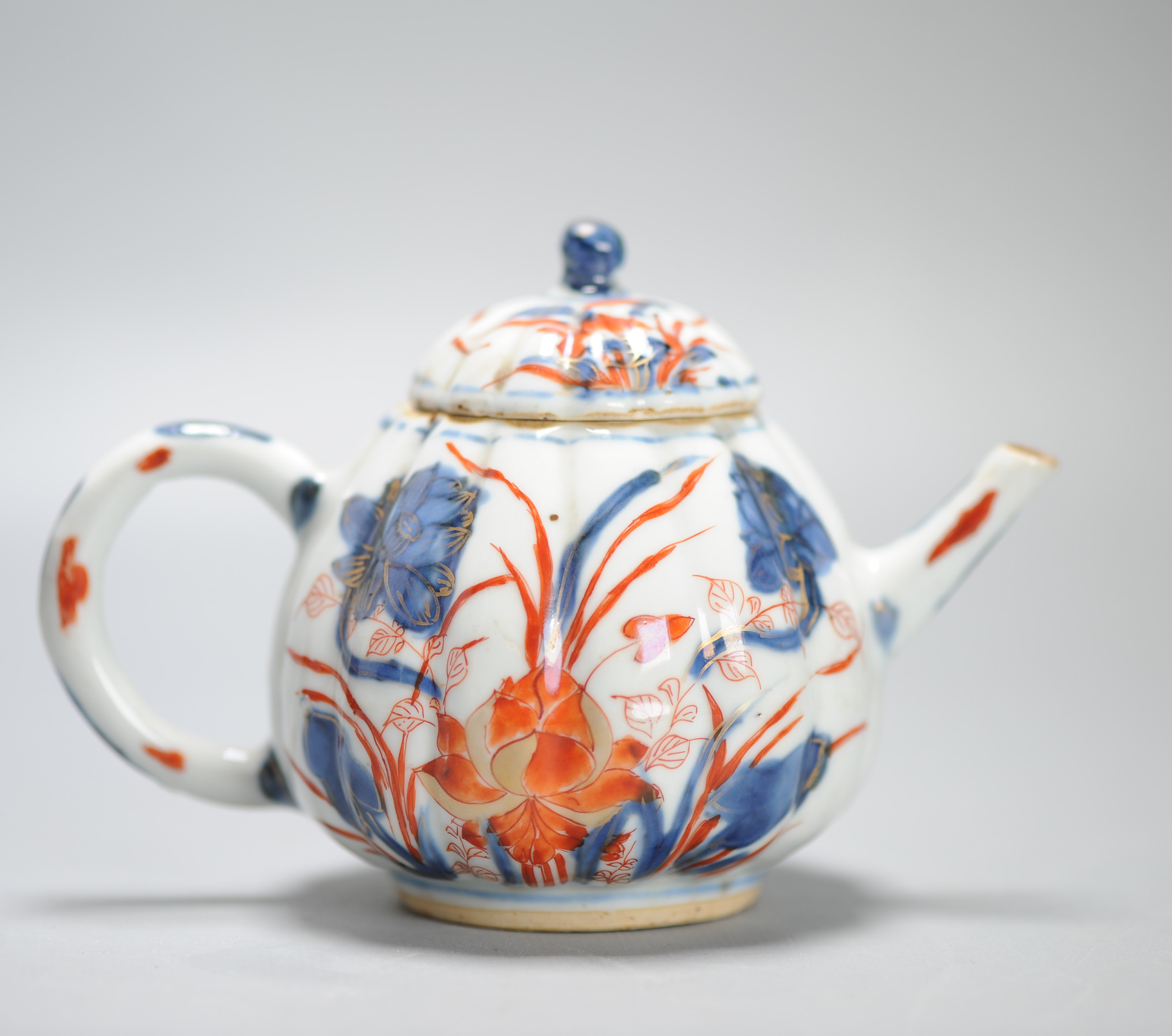 Antique Kangxi Period Ca 1700 Chinese Porcelain Tea pot Imari China Flower - Image 7