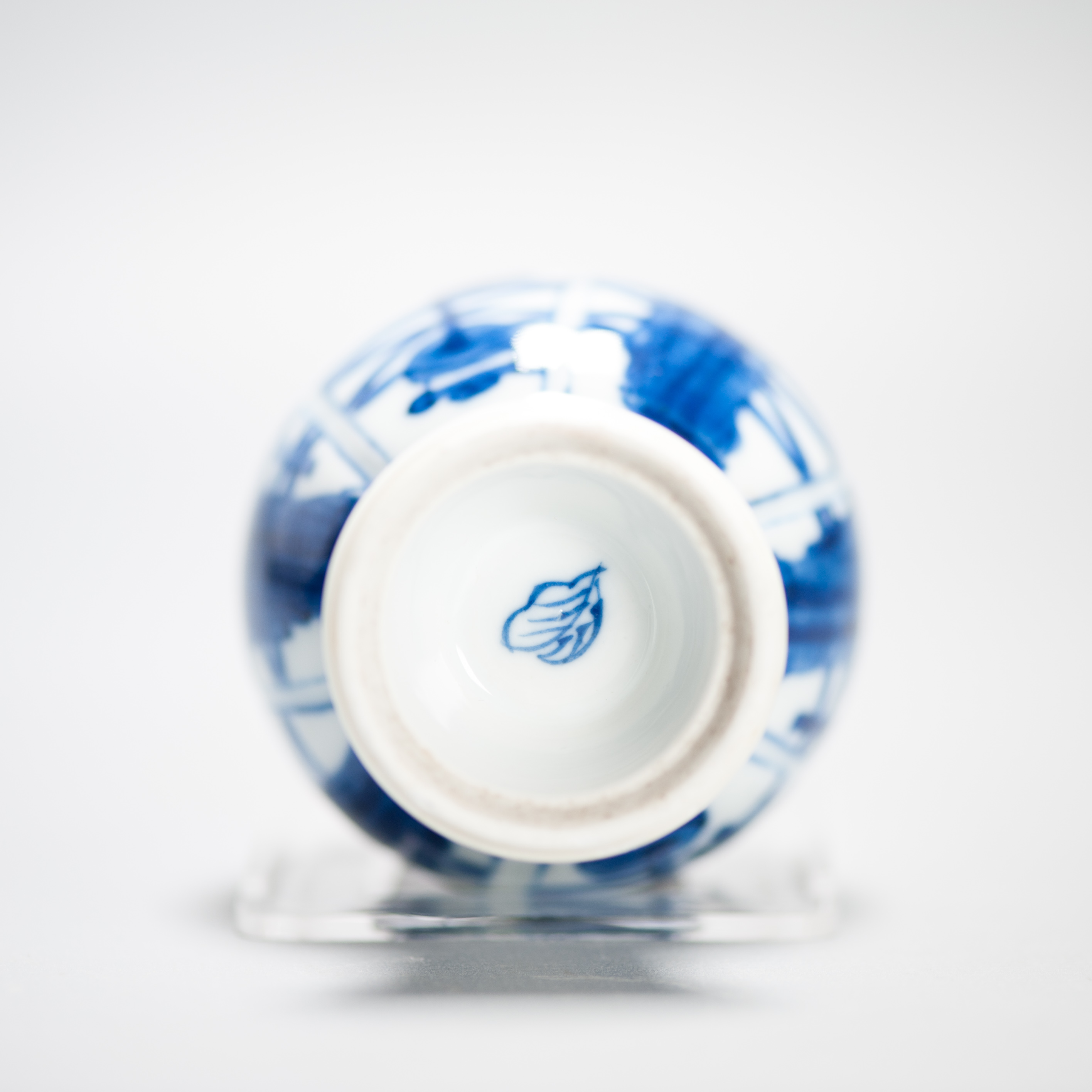 Antique Kangxi Period Chinese porcelain Tea Caddy Silver Mount Elegant Ladies CHina - Image 8