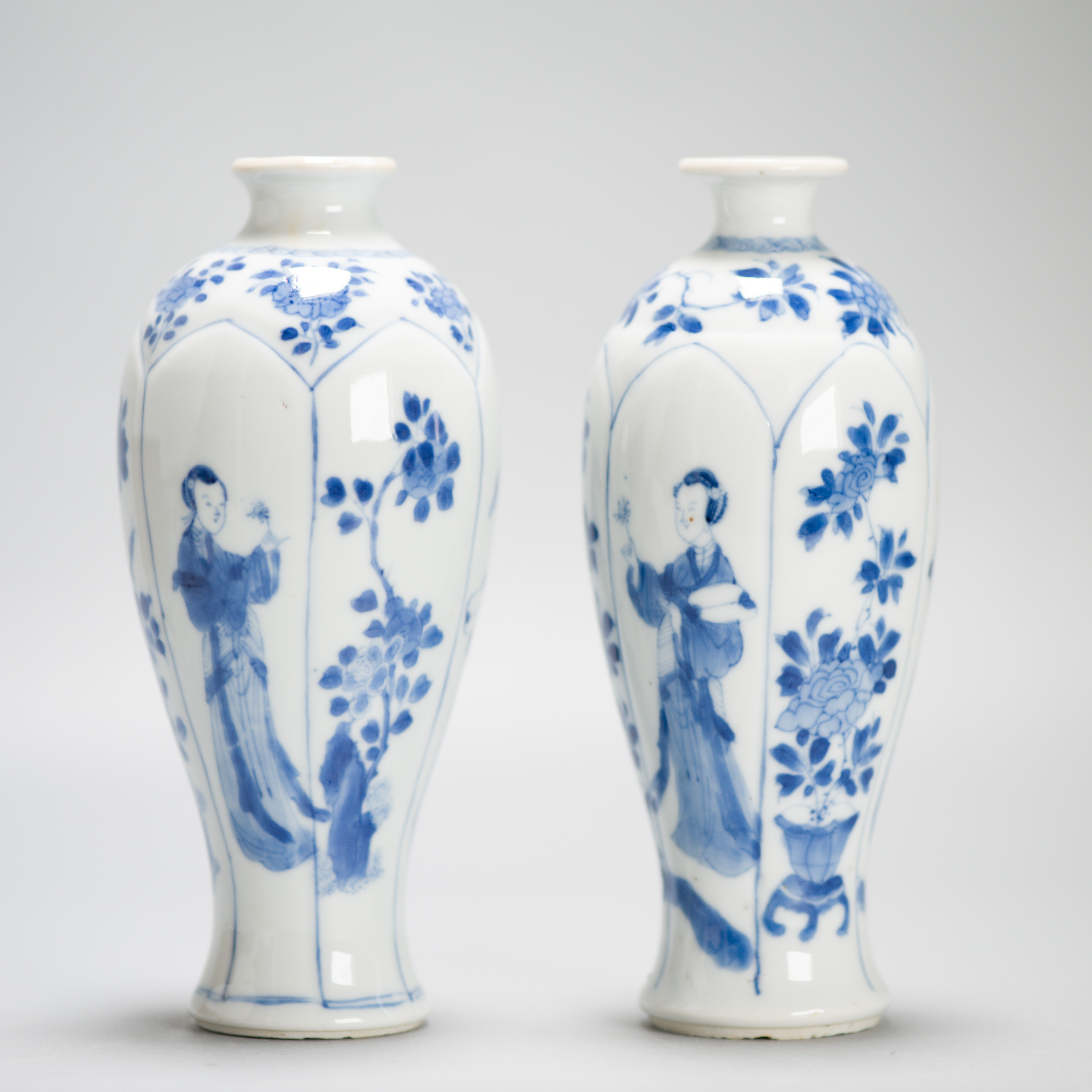 Antique Chinese Porcelain Vases With Figural Scene Kangxi Period YU Mark - Image 17
