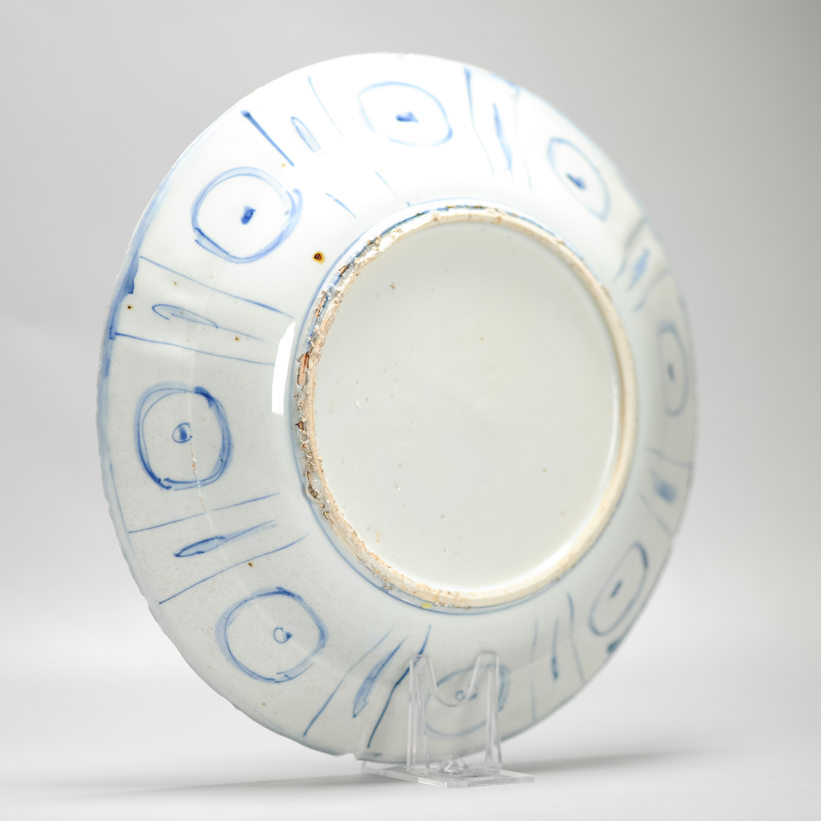 29CM Wanli Antique Ming Period Chinese Porcelain Kraak Plate Grasshopper China - Image 8