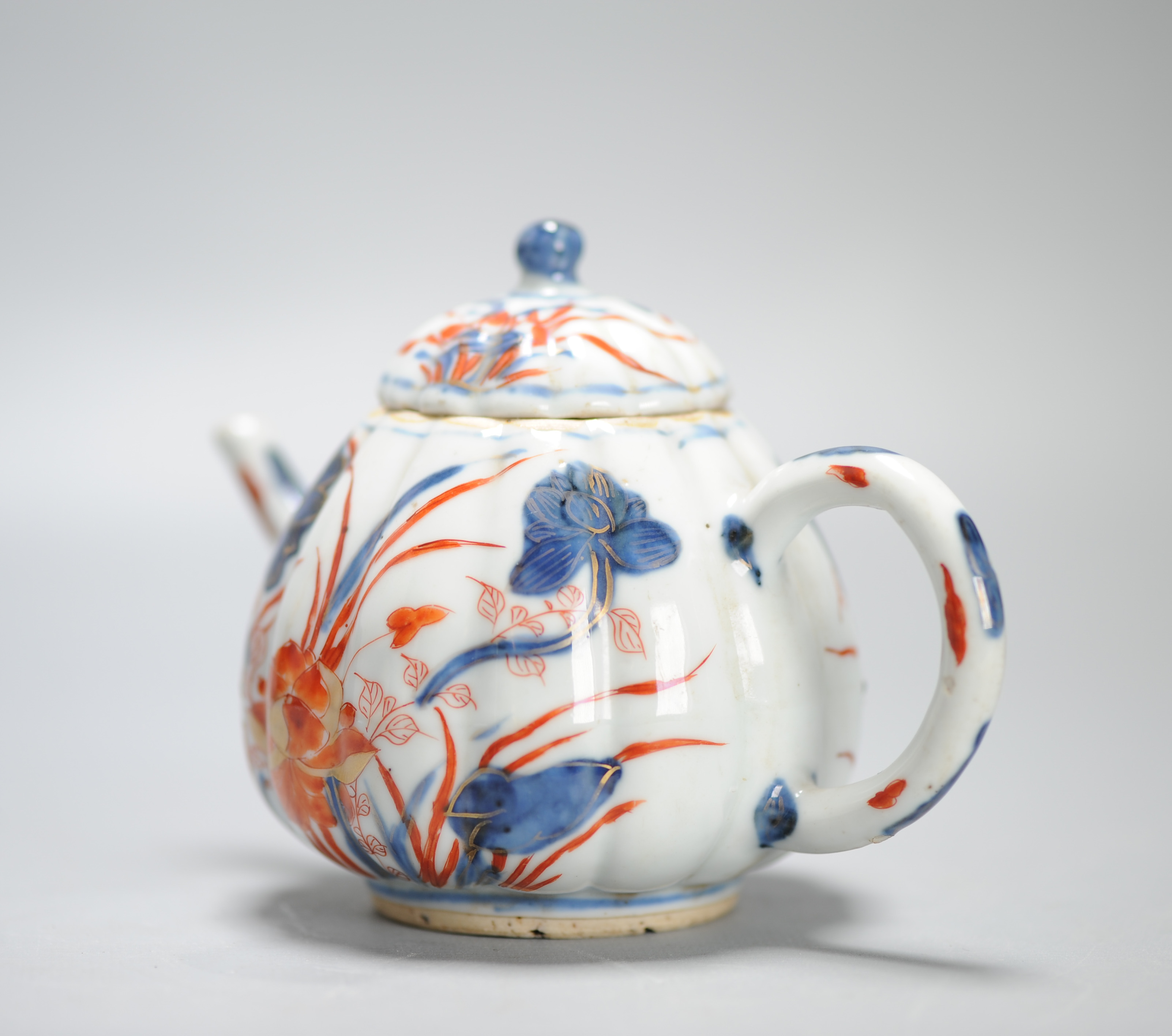 Antique Kangxi Period Ca 1700 Chinese Porcelain Tea pot Imari China Flower - Image 12