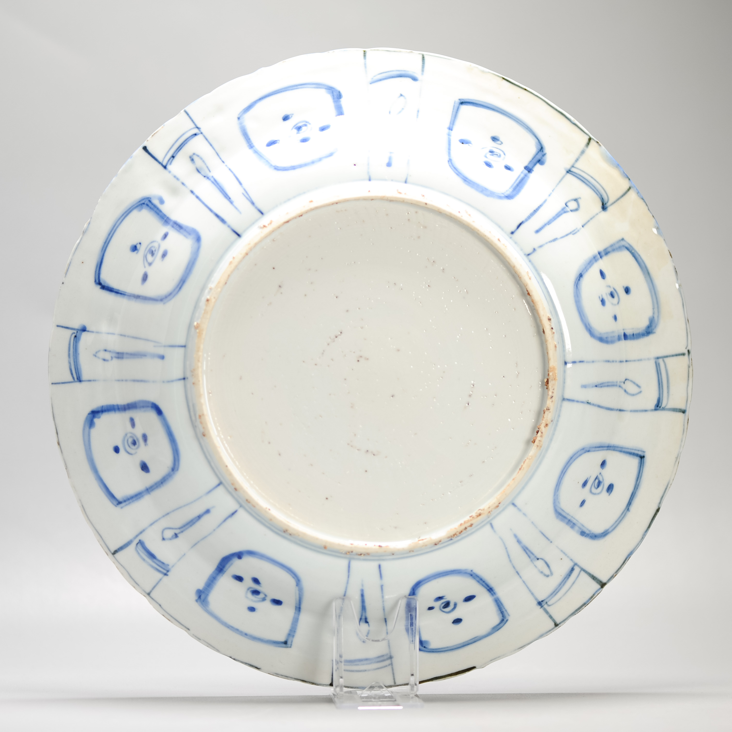 31.2 CM Wanli Antique Ming Chinese Porcelain Kraak FLOWER BASKET Plate - Image 9
