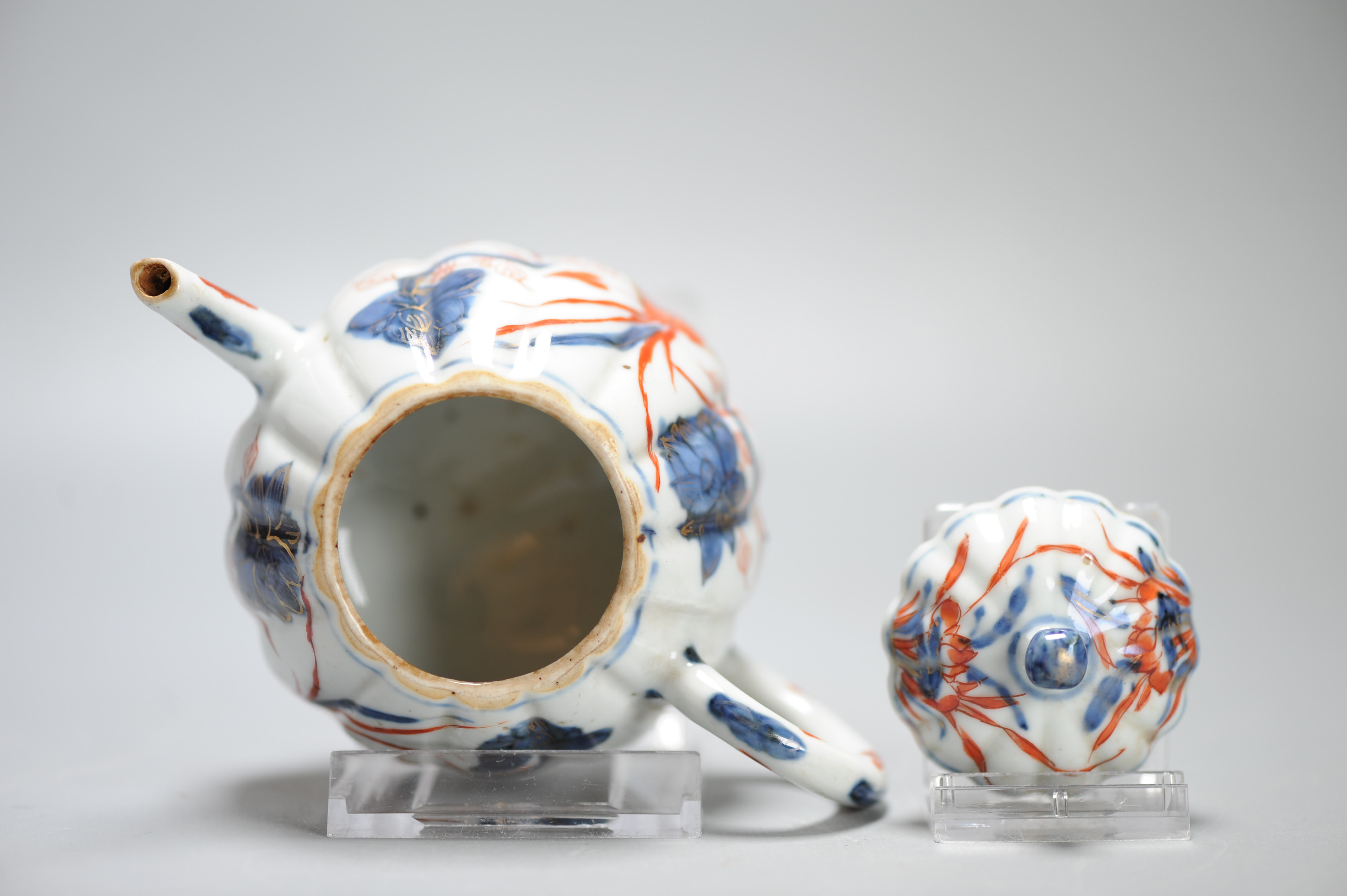 Antique Kangxi Period Ca 1700 Chinese Porcelain Tea pot Imari China Flower - Image 14