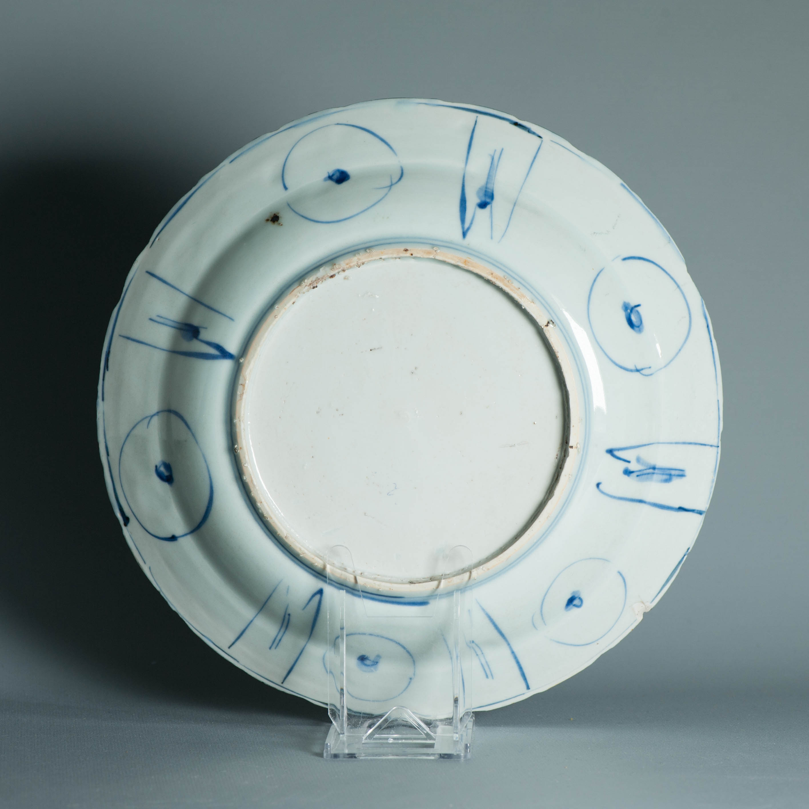 Wanli Antique Ming Period Chinese Porcelain Kraak Bird on Rock Plate China - Image 7