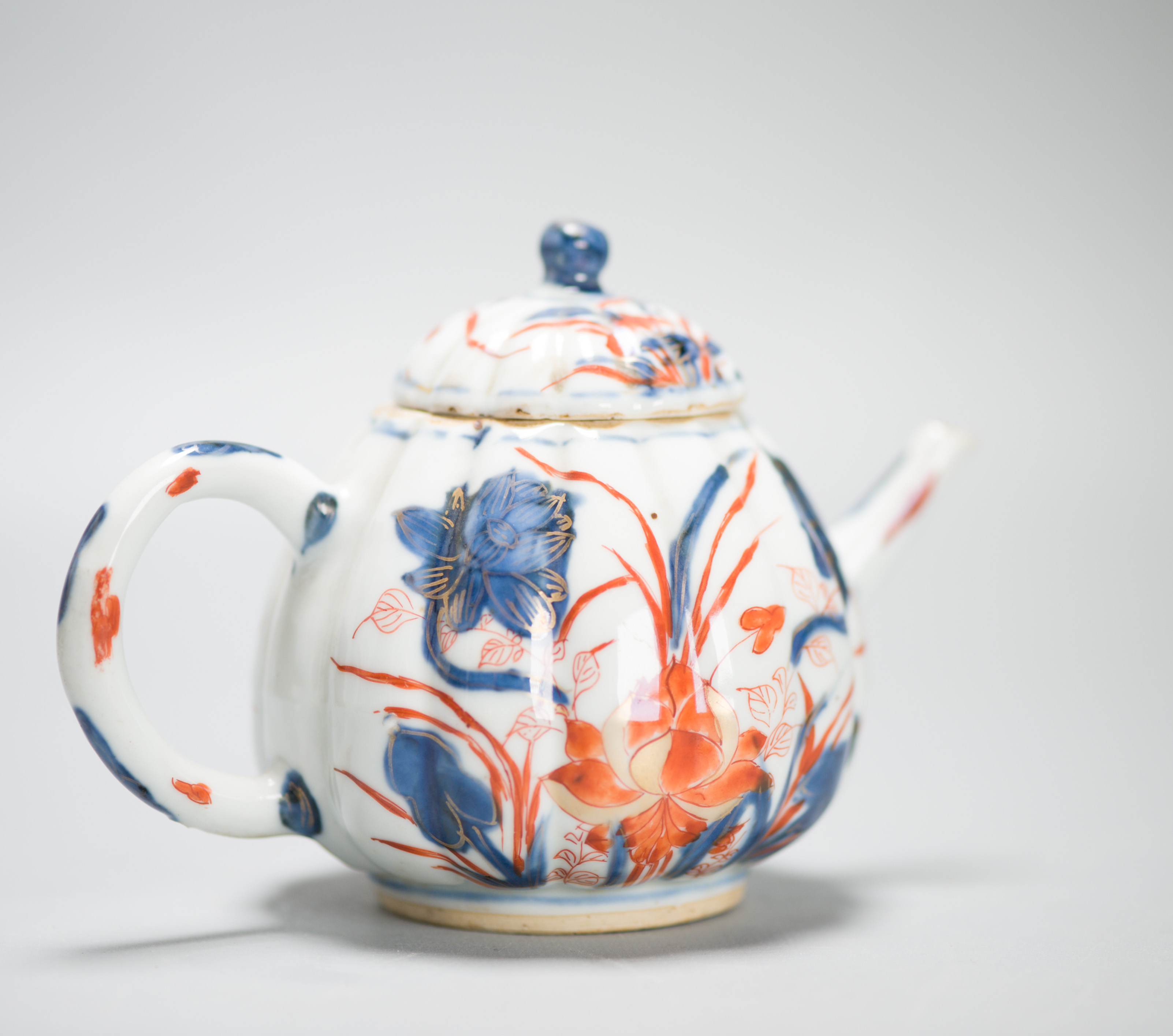 Antique Kangxi Period Ca 1700 Chinese Porcelain Tea pot Imari China Flower - Image 8