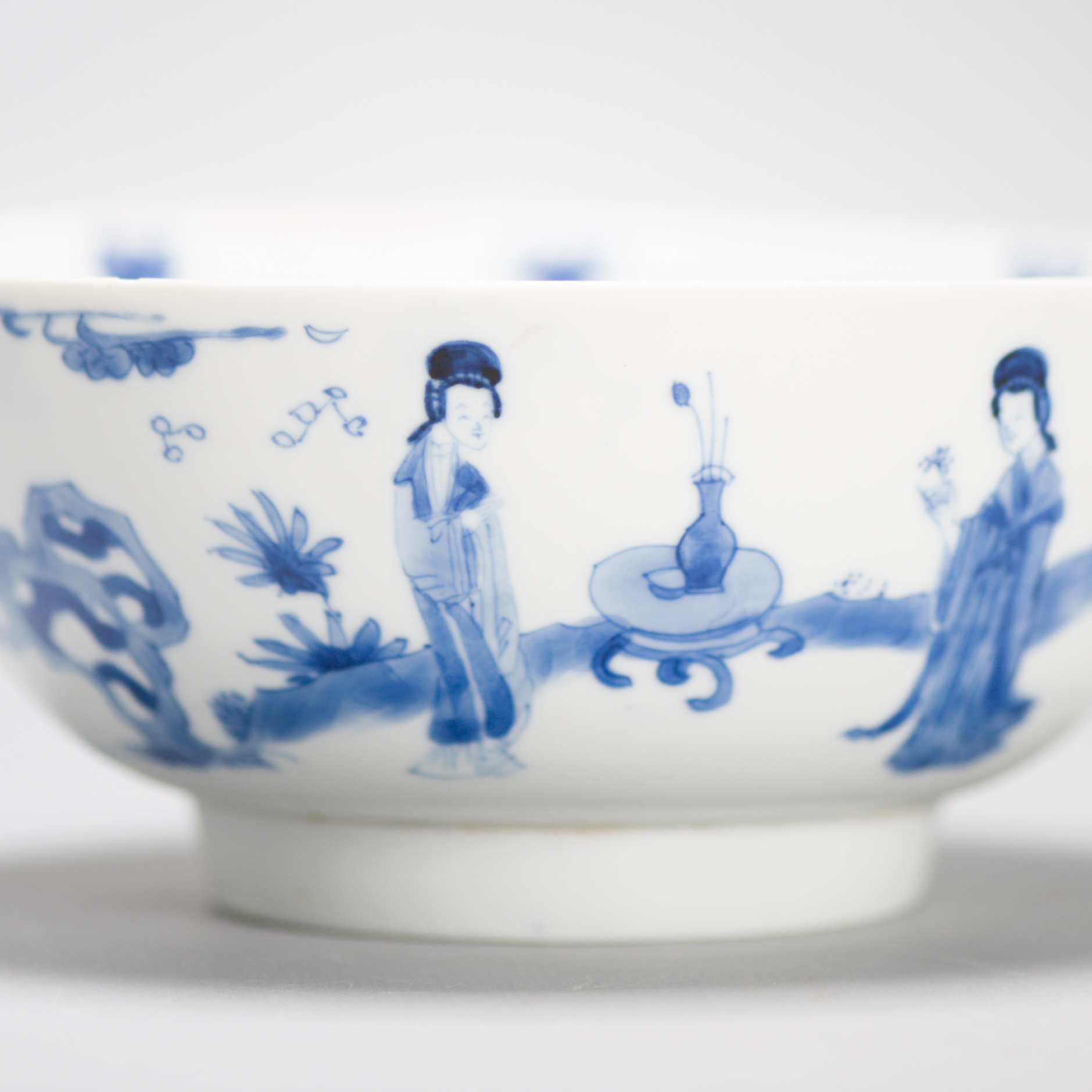 Kangxi period Chinese porcelain Bowl Figures Flowers Objects Chenghua Mark - Image 12