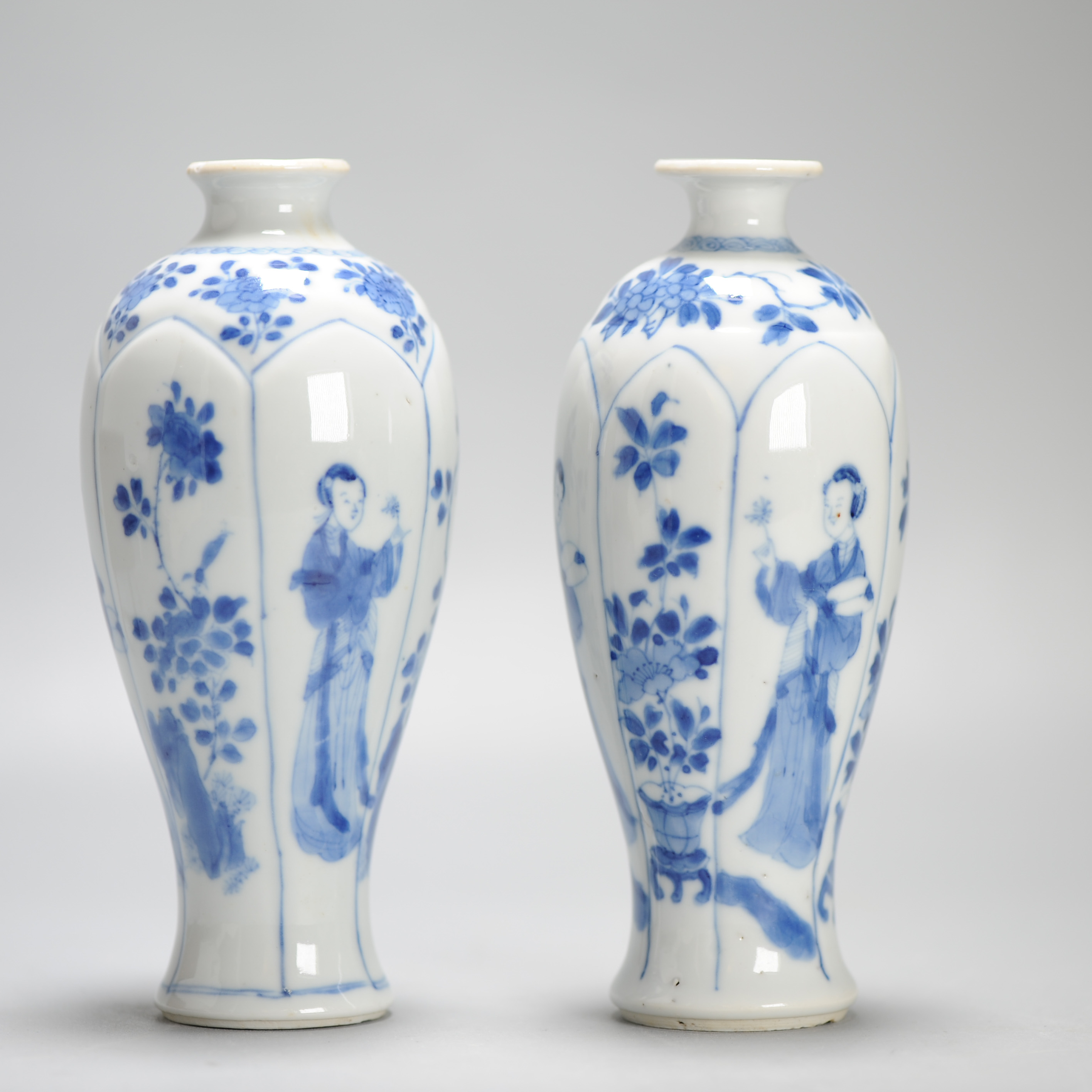Antique Chinese Porcelain Vases With Figural Scene Kangxi Period YU Mark - Image 11