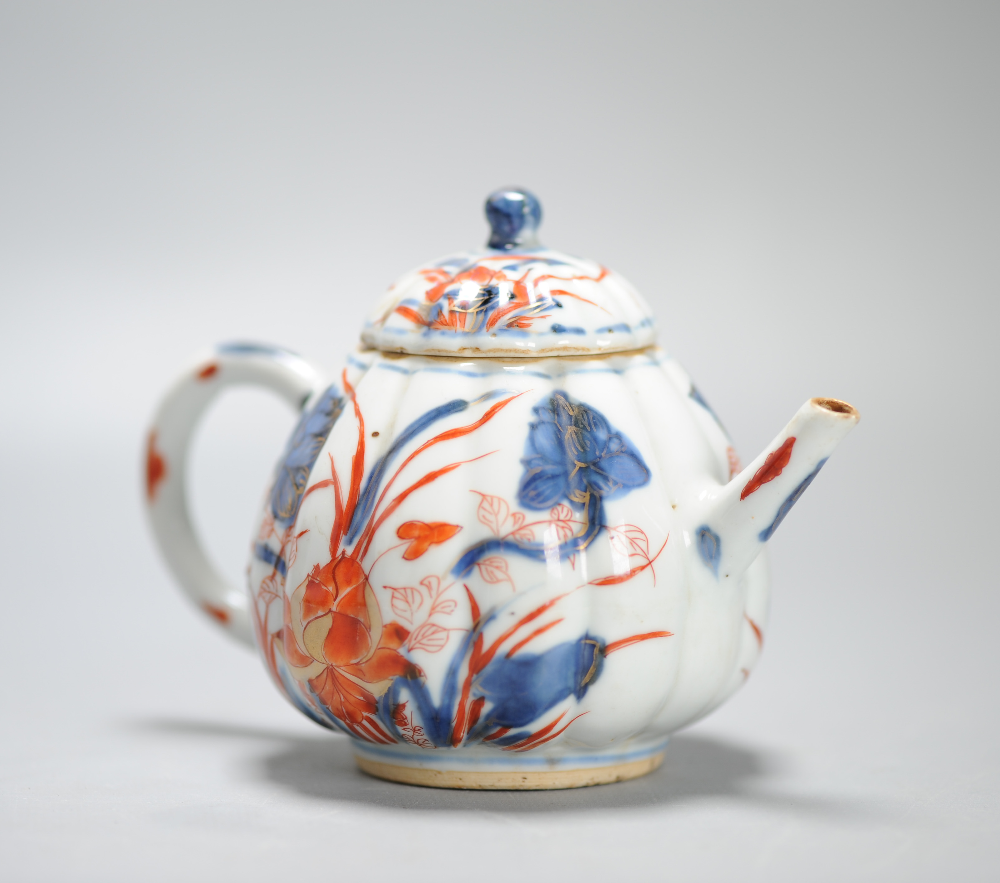 Antique Kangxi Period Ca 1700 Chinese Porcelain Tea pot Imari China Flower - Image 6