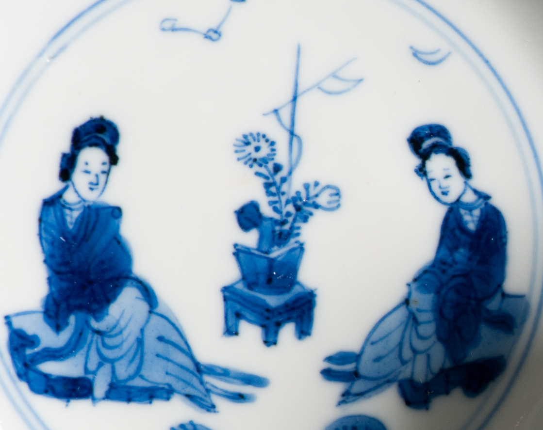 Antique Kangxi Period Chinese porcelain Tea Set Elegant Ladies Lizas Marked - Image 18