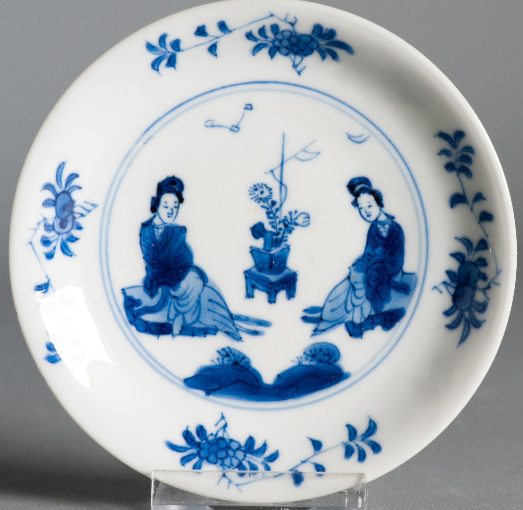 Antique Kangxi Period Chinese porcelain Tea Set Elegant Ladies Lizas Marked - Image 11