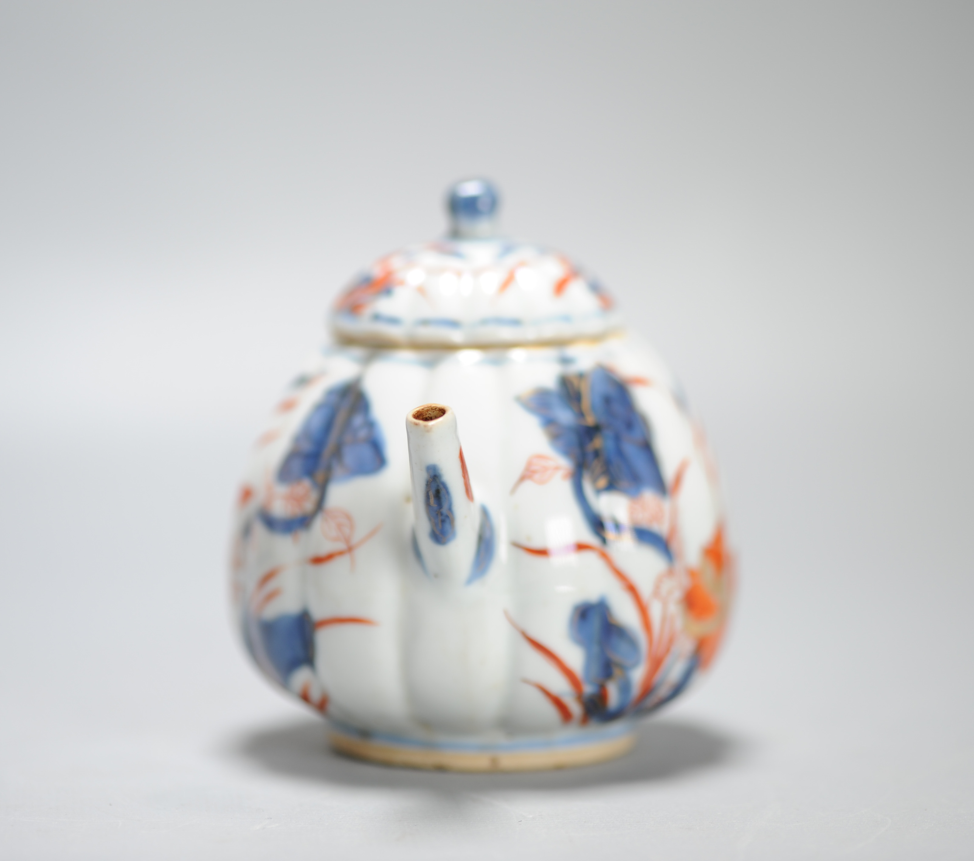 Antique Kangxi Period Ca 1700 Chinese Porcelain Tea pot Imari China Flower - Image 4