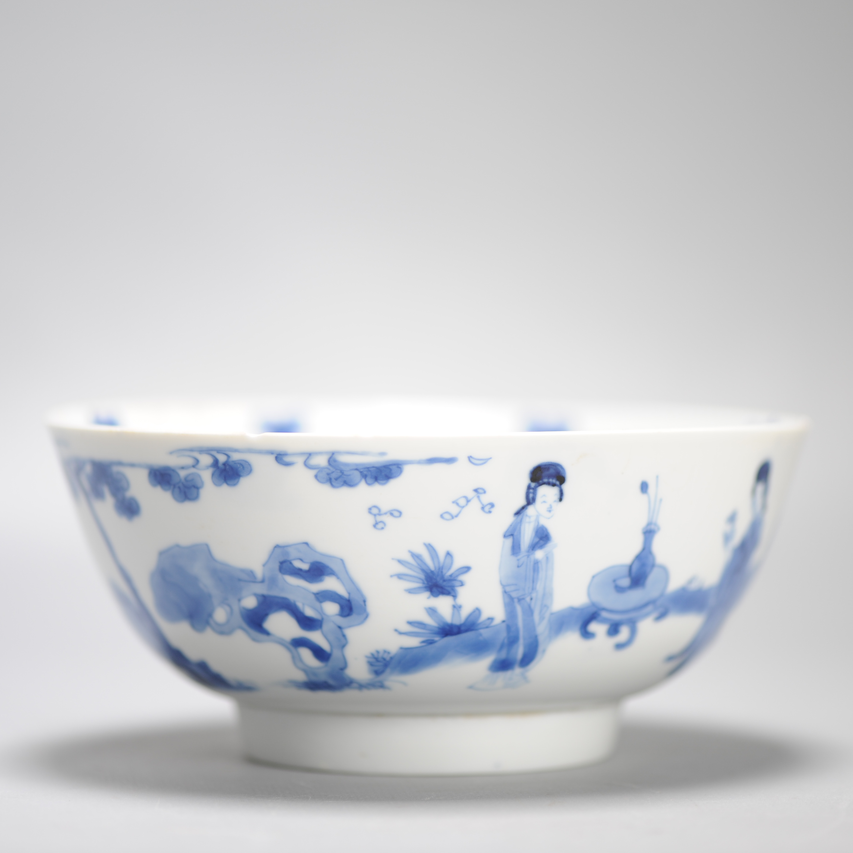 Kangxi period Chinese porcelain Bowl Figures Flowers Objects Chenghua Mark - Image 14