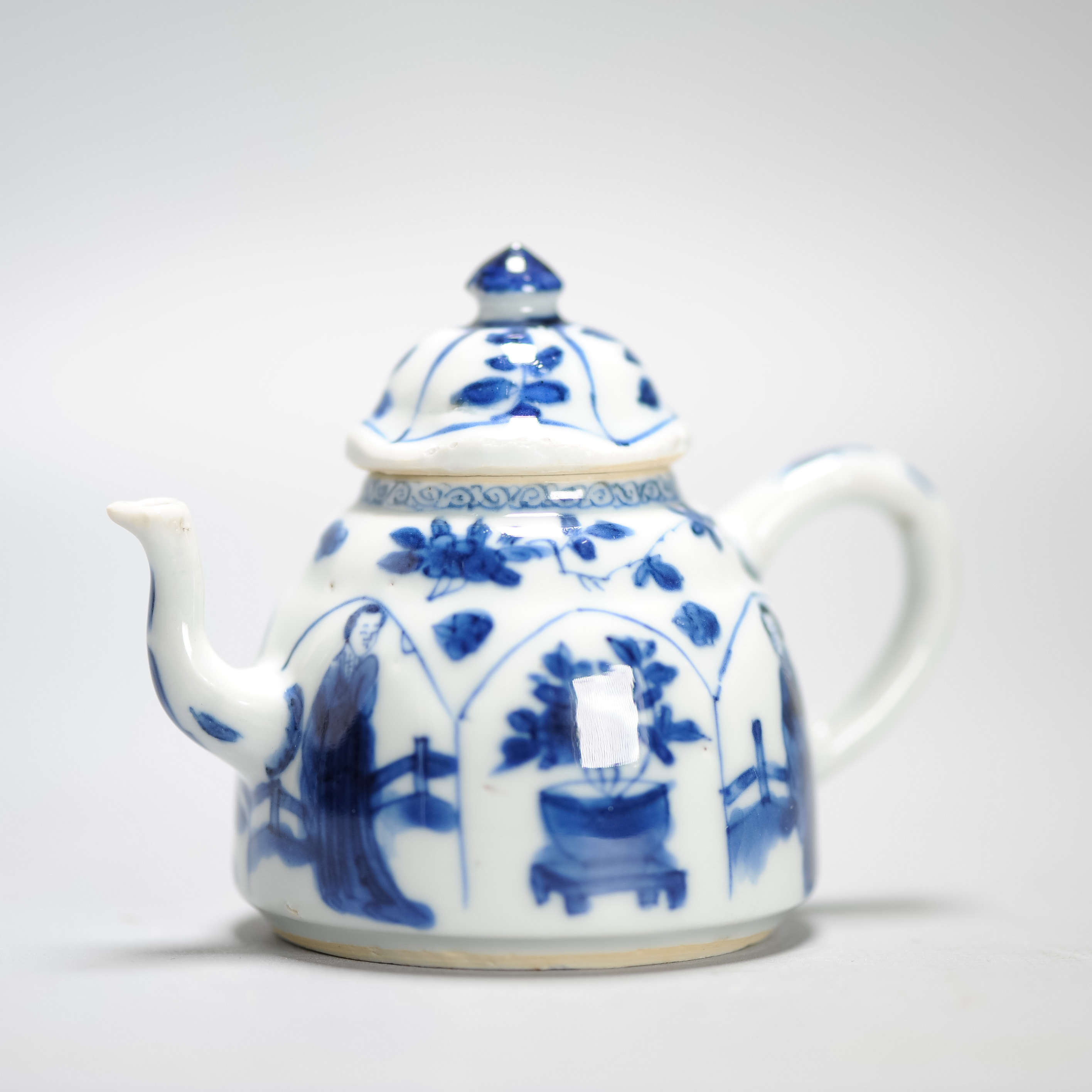 Antique Kangxi Period Chinese porcelain Teapot Elegant Ladies China Yu mark - Image 11