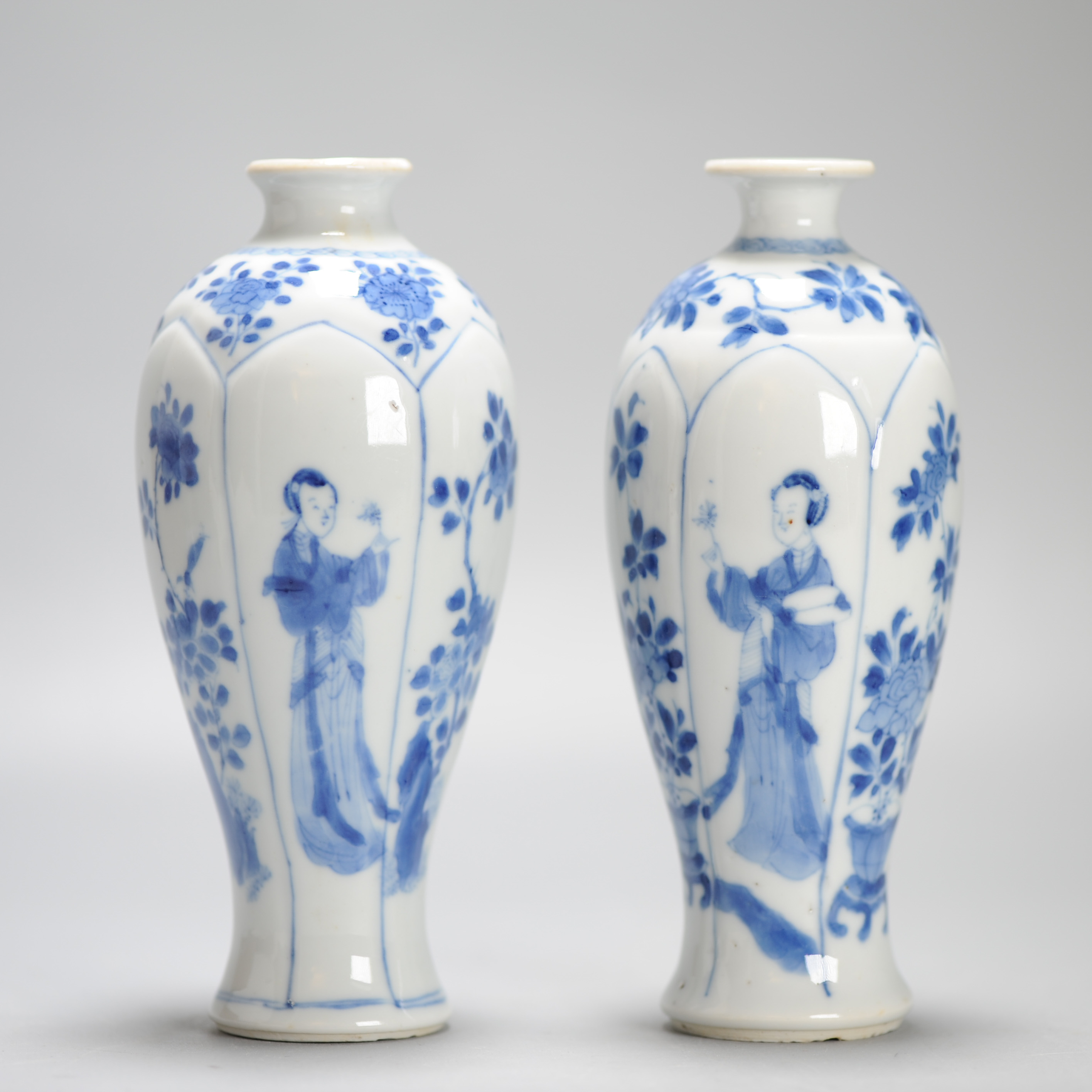 Antique Chinese Porcelain Vases With Figural Scene Kangxi Period YU Mark - Image 18