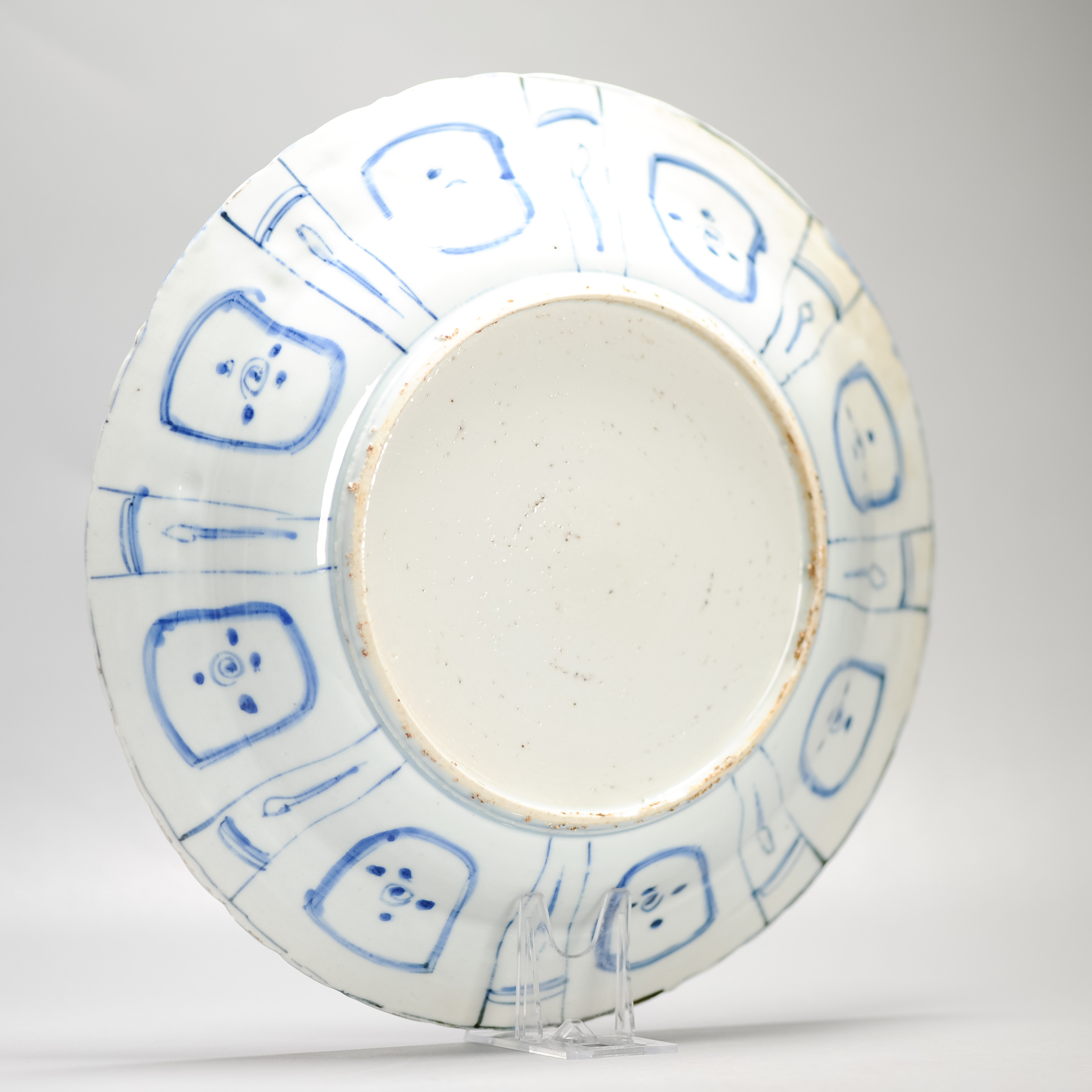 31.2 CM Wanli Antique Ming Chinese Porcelain Kraak FLOWER BASKET Plate - Image 10