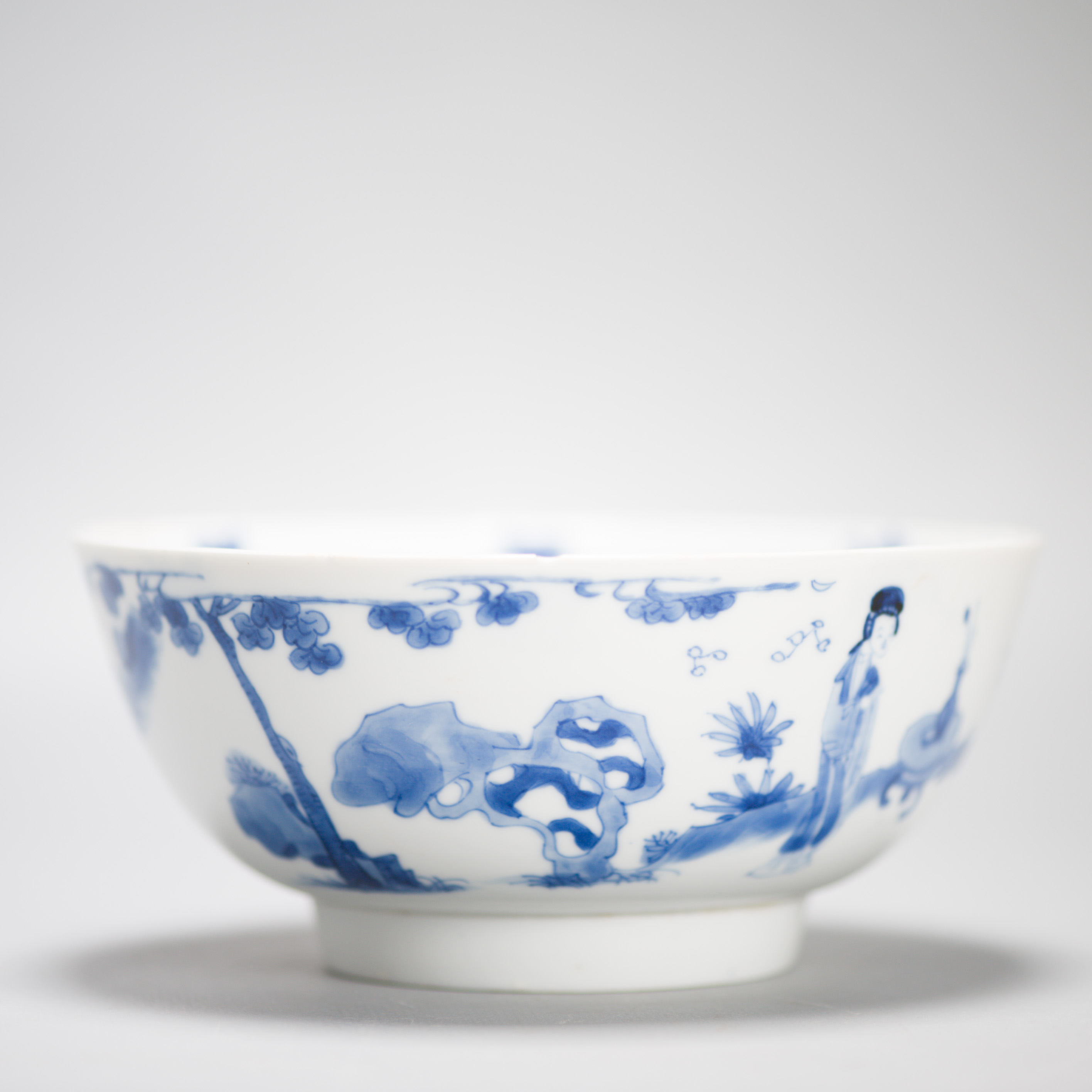 Kangxi period Chinese porcelain Bowl Figures Flowers Objects Chenghua Mark - Image 16