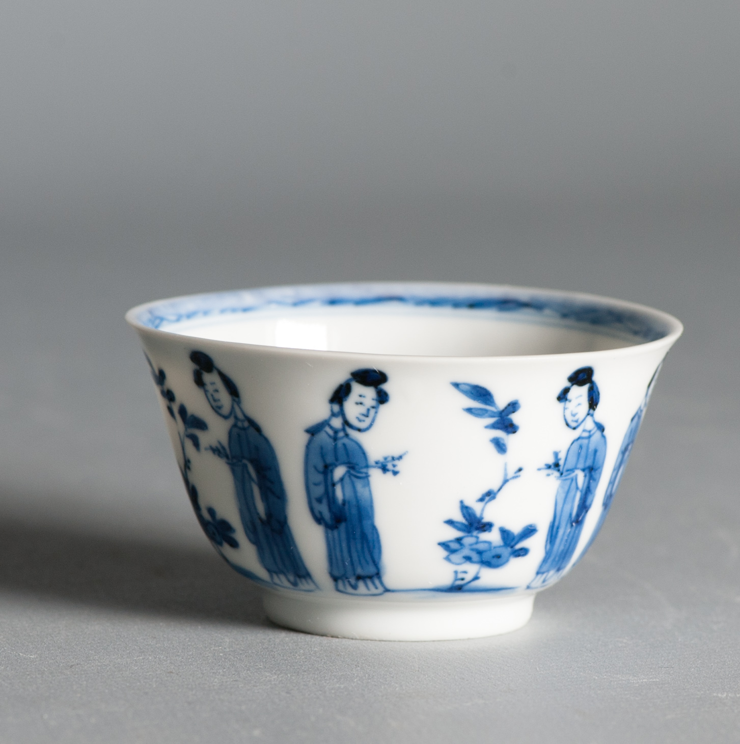 Antique Kangxi Period Chinese porcelain Tea Set Elegant Ladies Lizas Marked - Image 5