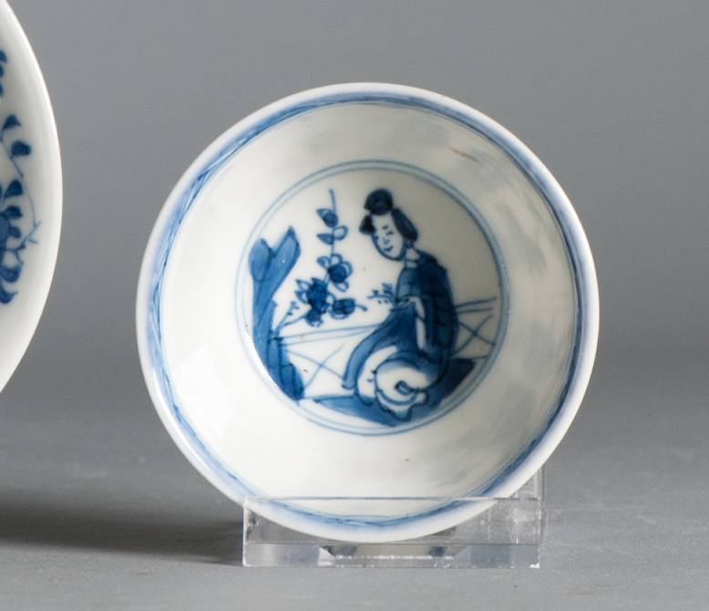 Antique Kangxi Period Chinese porcelain Tea Set Elegant Ladies Lizas Marked - Image 16