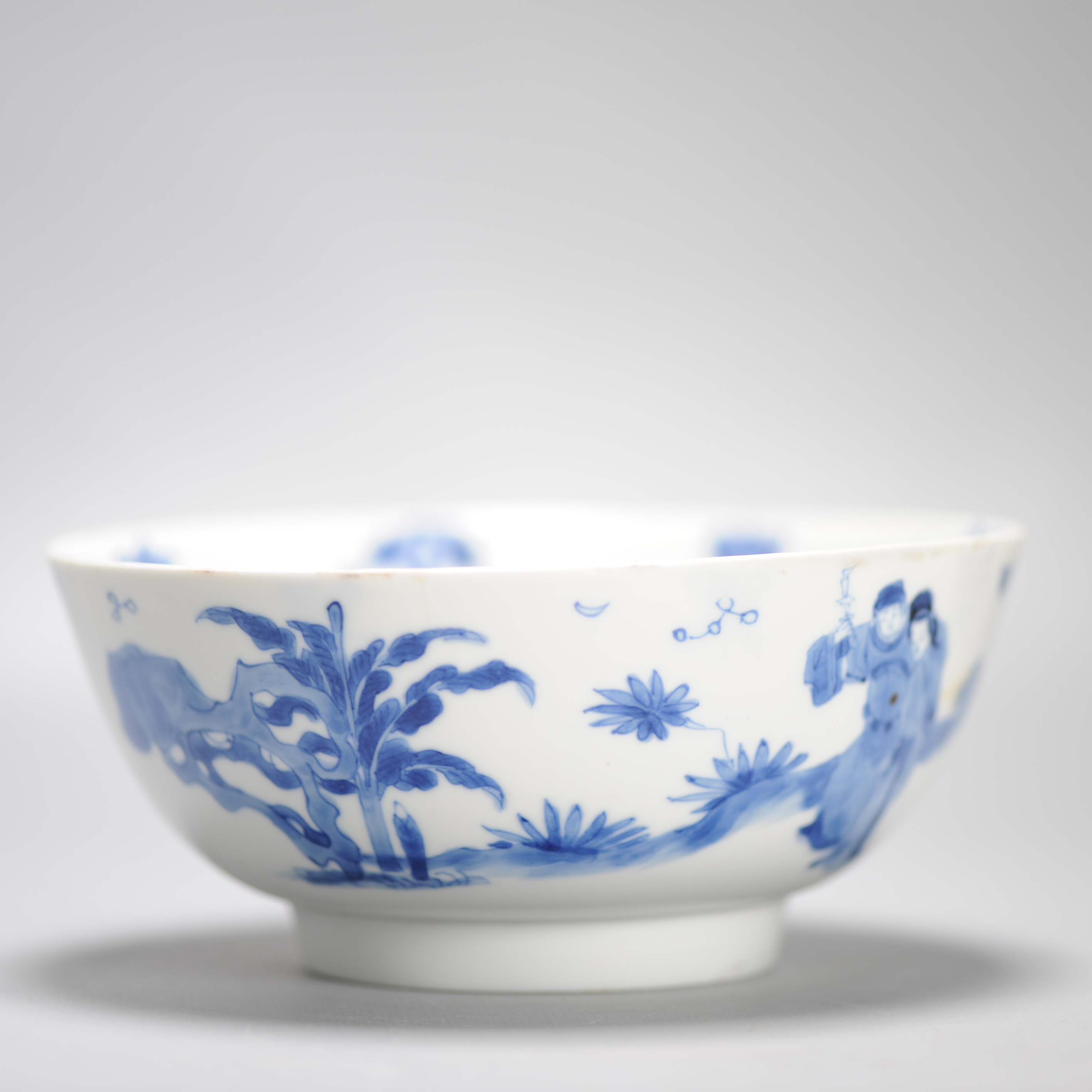 Kangxi period Chinese porcelain Bowl Figures Flowers Objects Chenghua Mark - Image 6