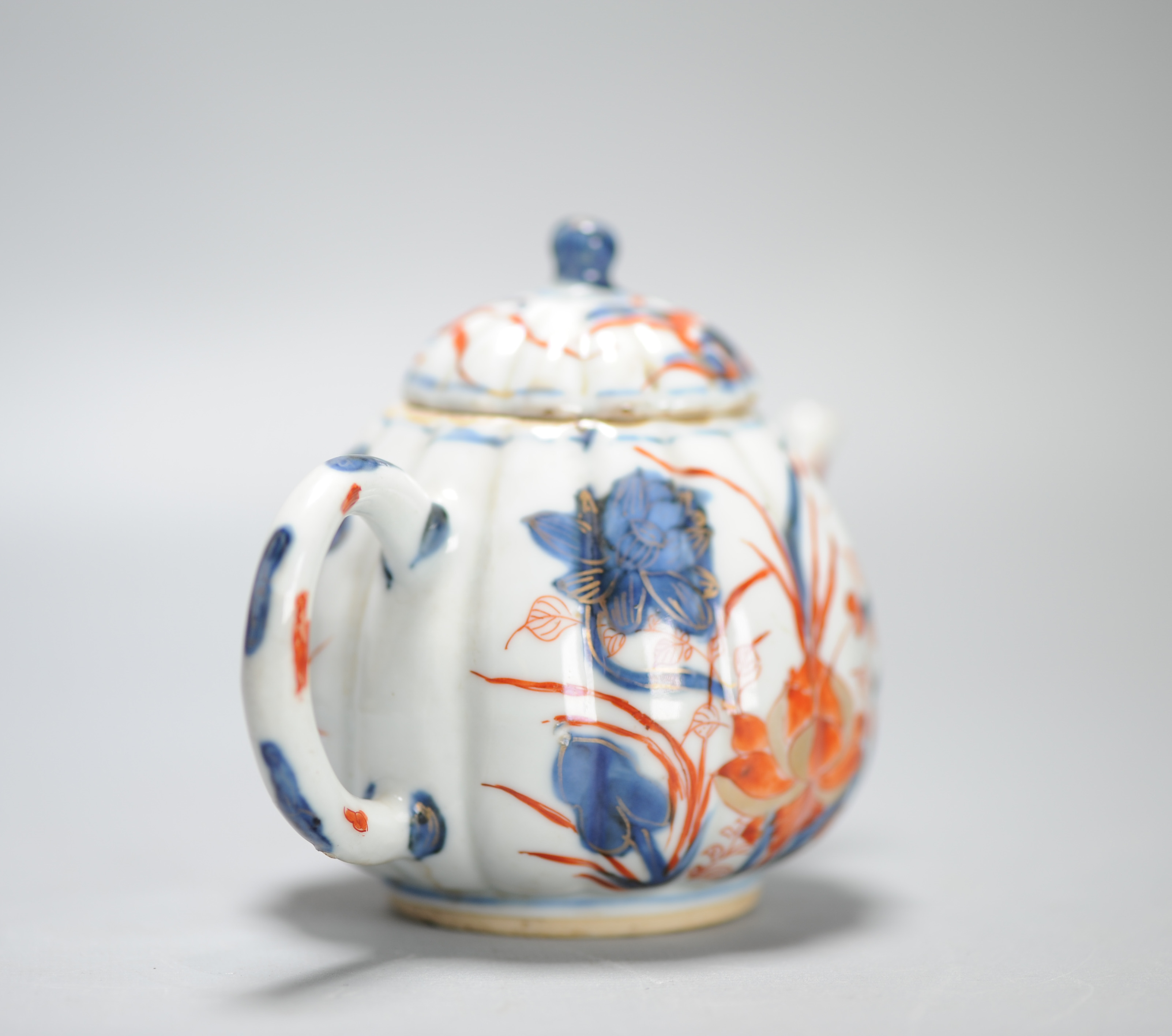 Antique Kangxi Period Ca 1700 Chinese Porcelain Tea pot Imari China Flower - Image 9