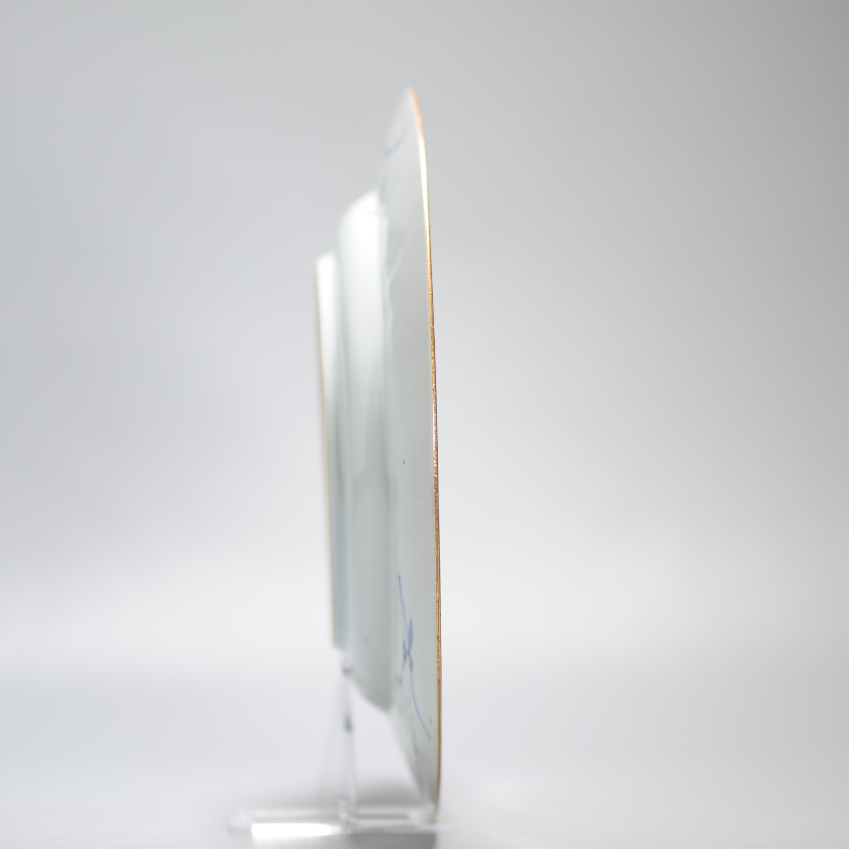 Lovely Antique 18C Imari Dish Qing Chinese Porcelain Lady on Swing Kangxi - Image 3