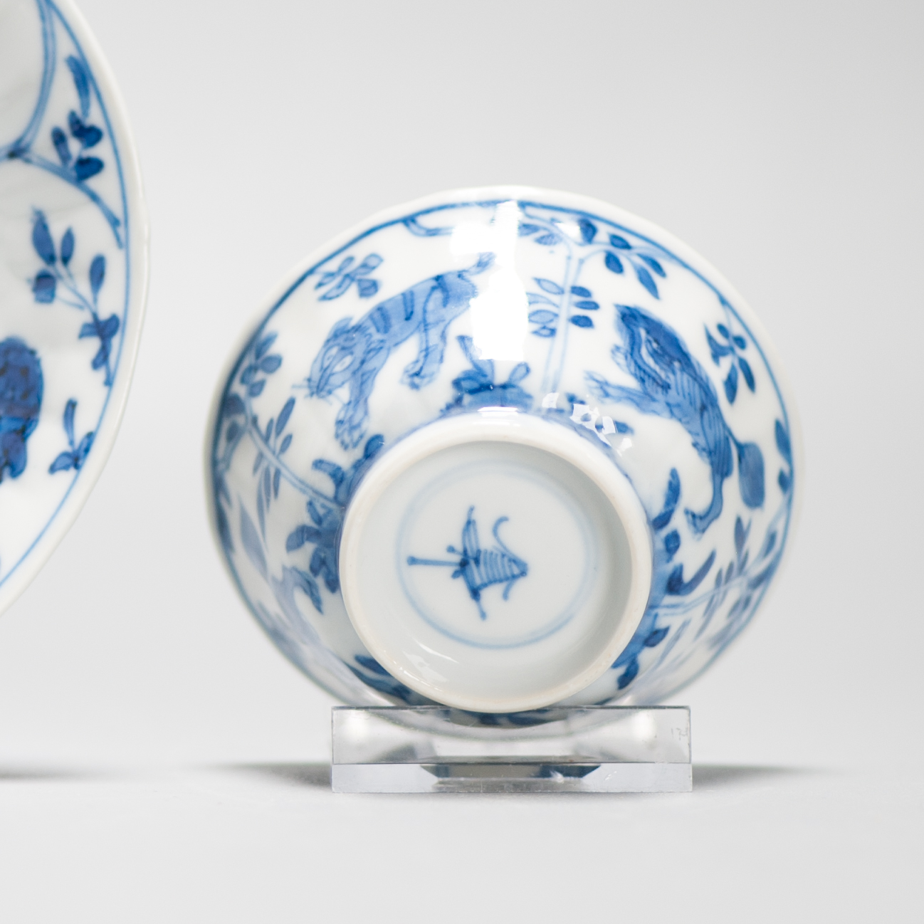 Antique Kangxi Period Chinese porcelain Tea Set Tiger and Foo Dog Marked - Image 15