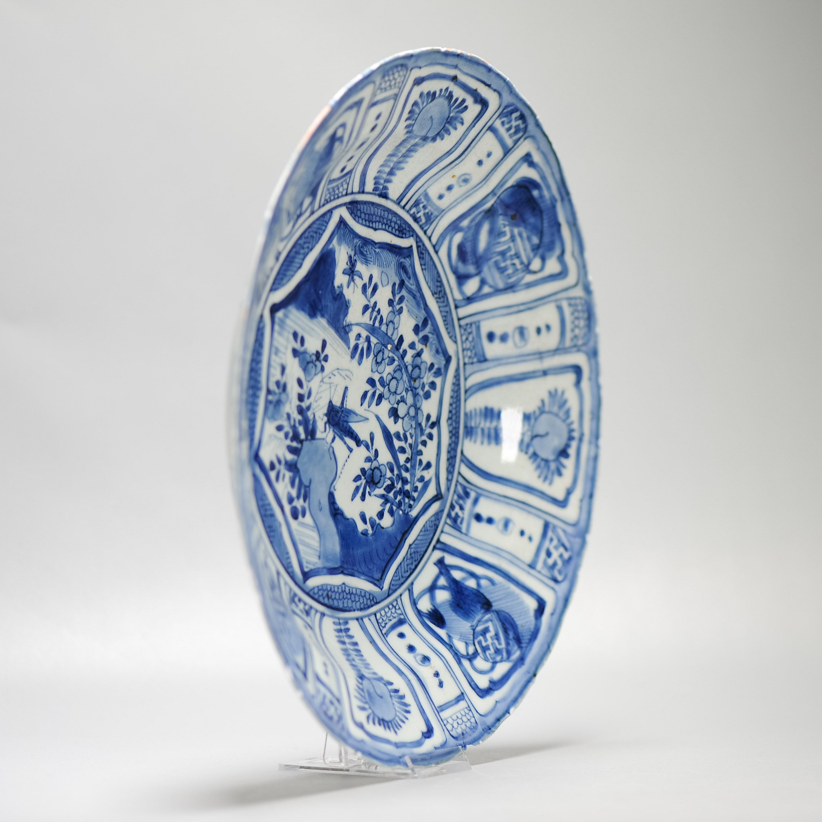 29CM Wanli Antique Ming Period Chinese Porcelain Kraak Plate Grasshopper China - Image 3