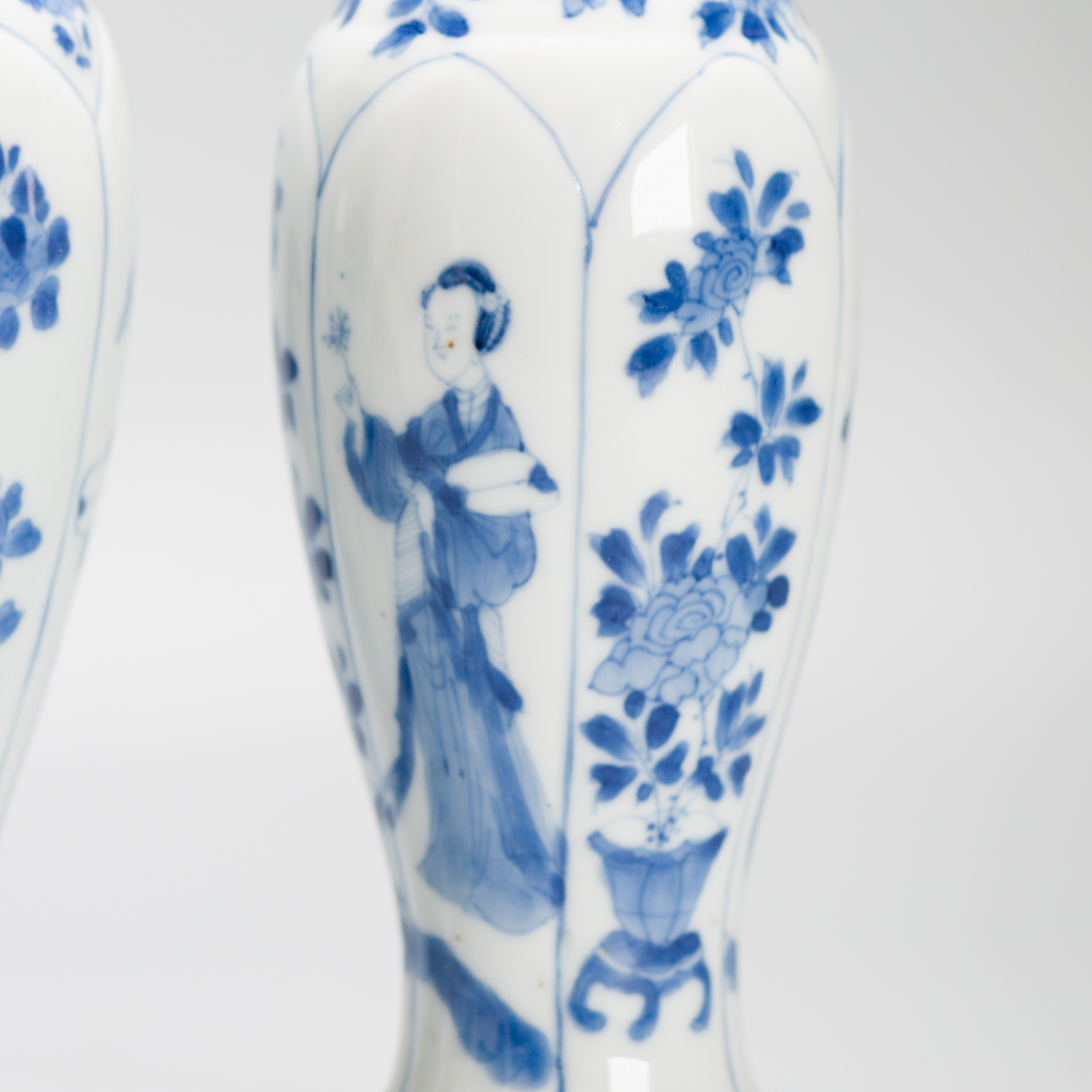 Antique Chinese Porcelain Vases With Figural Scene Kangxi Period YU Mark - Image 16